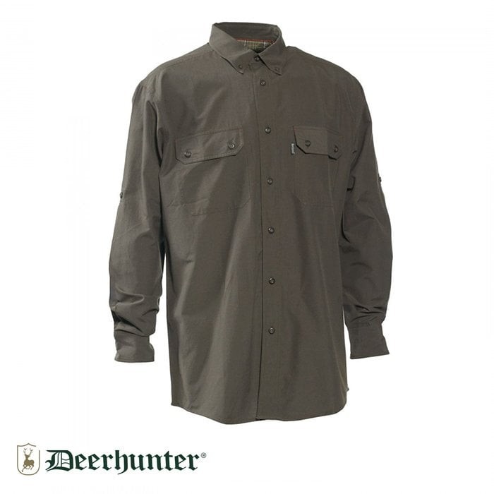 DEERHUNTER Evan 353 Bambu Yeşil Uzun Kol Gömlek