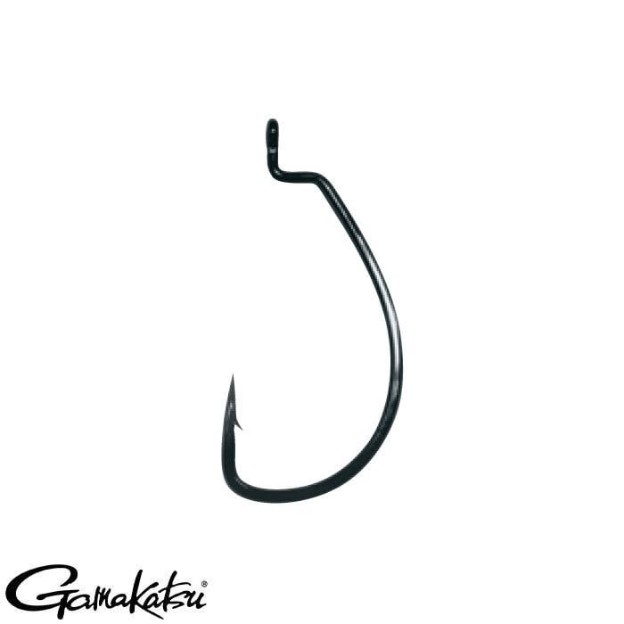 GAMAKATSU Worm Offset Ewg Sl #2/0 Siyah  1/6