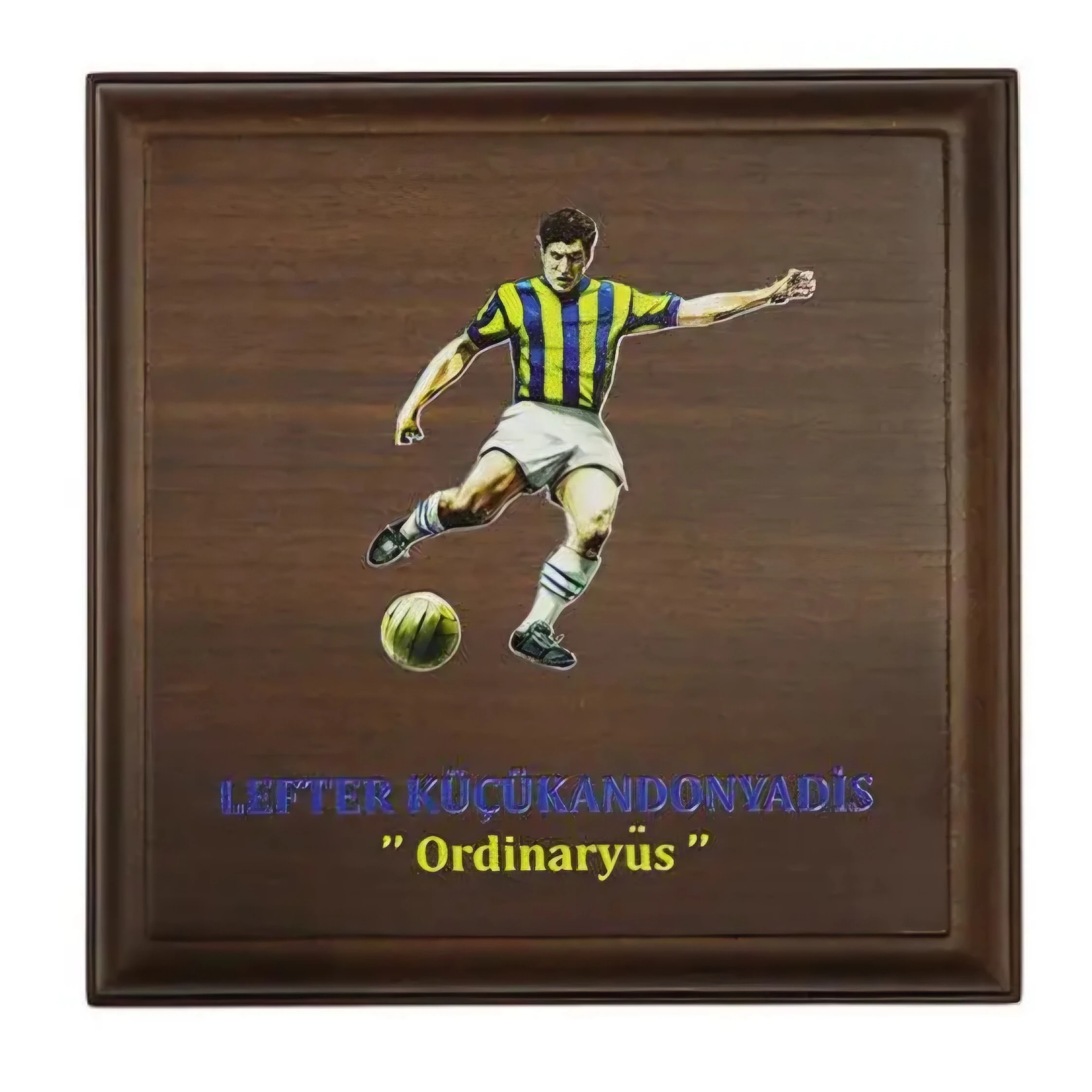 Lefter Küçükandonyadis Ahşap Hatıra Para Kutusu