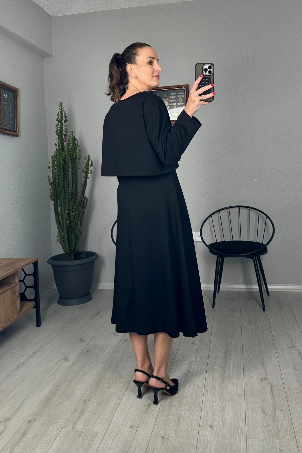 Askılı Elbise Crop Takım