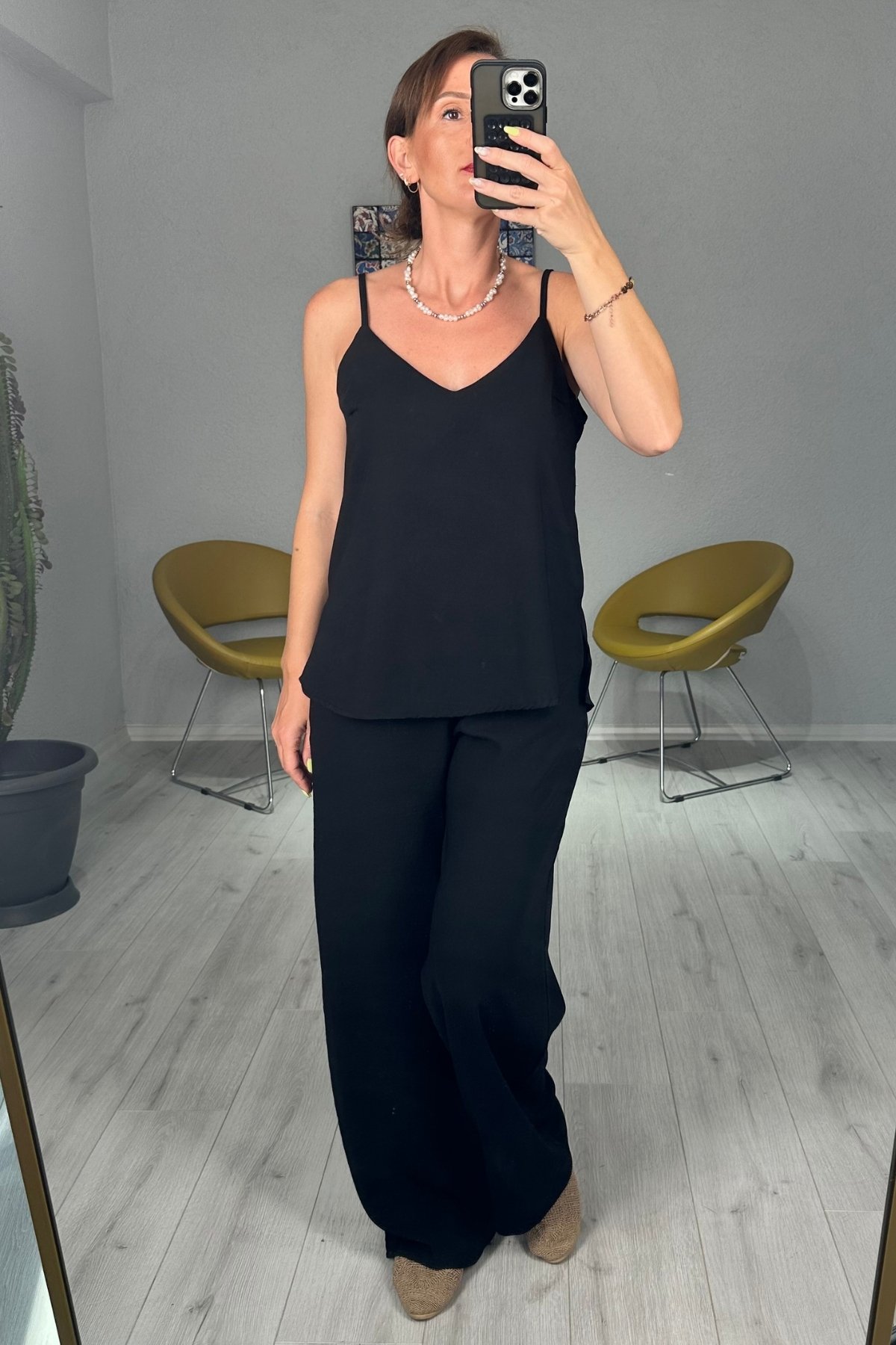 İp Askılı Ayrobin Takım - Siyah