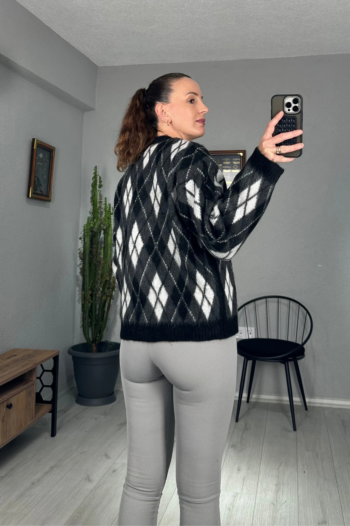 Baklava Desen Triko Kazak 