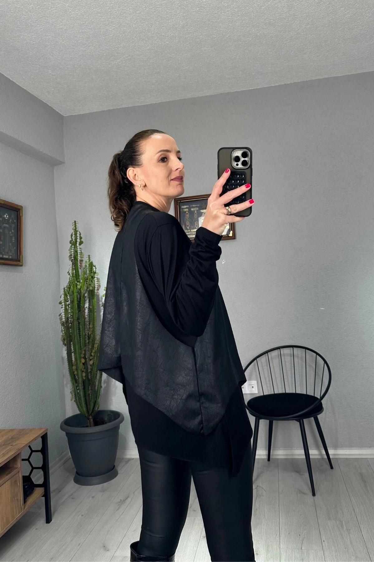 Fermuar Detaylı Yelekli Bluz 