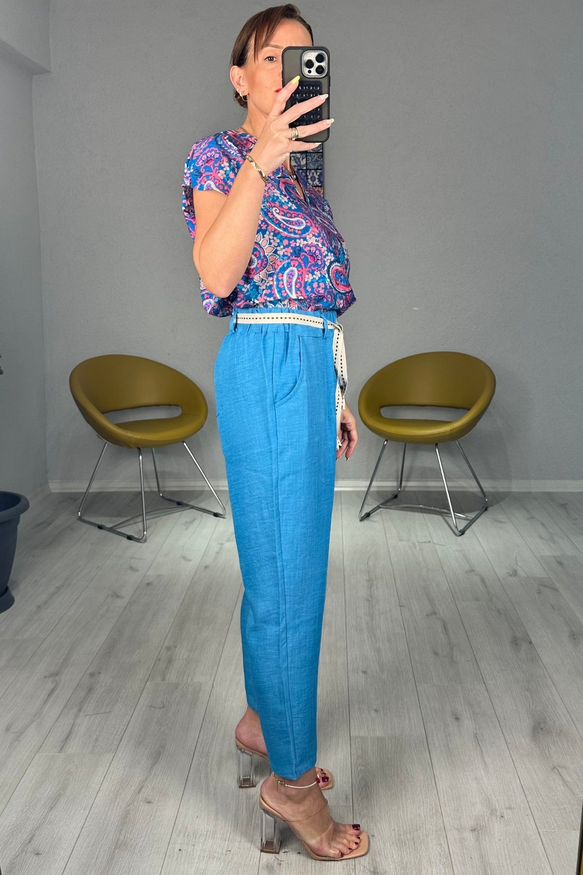 Havuç Model Keten Pantolon