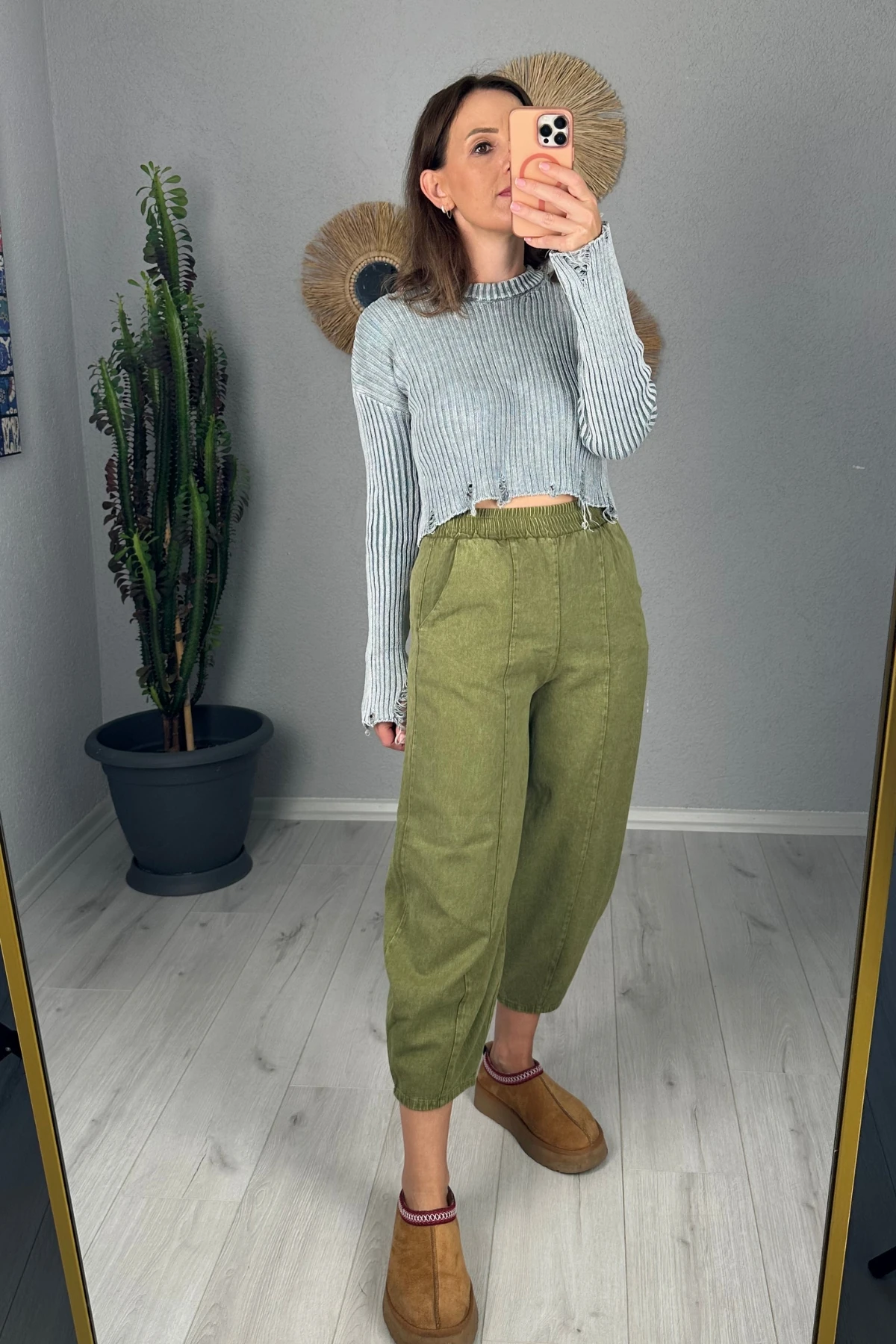 Bisiklet Yaka Yıkamalı Triko Kazak