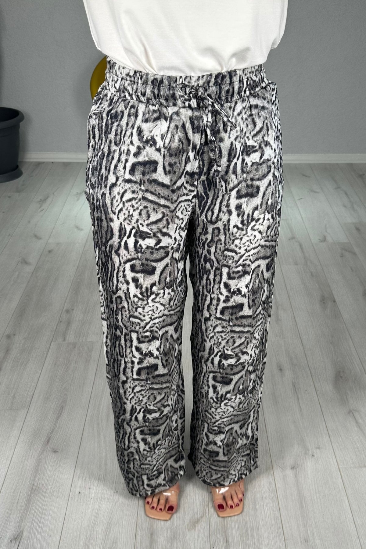 Leopar Bol Paça Pantolon 