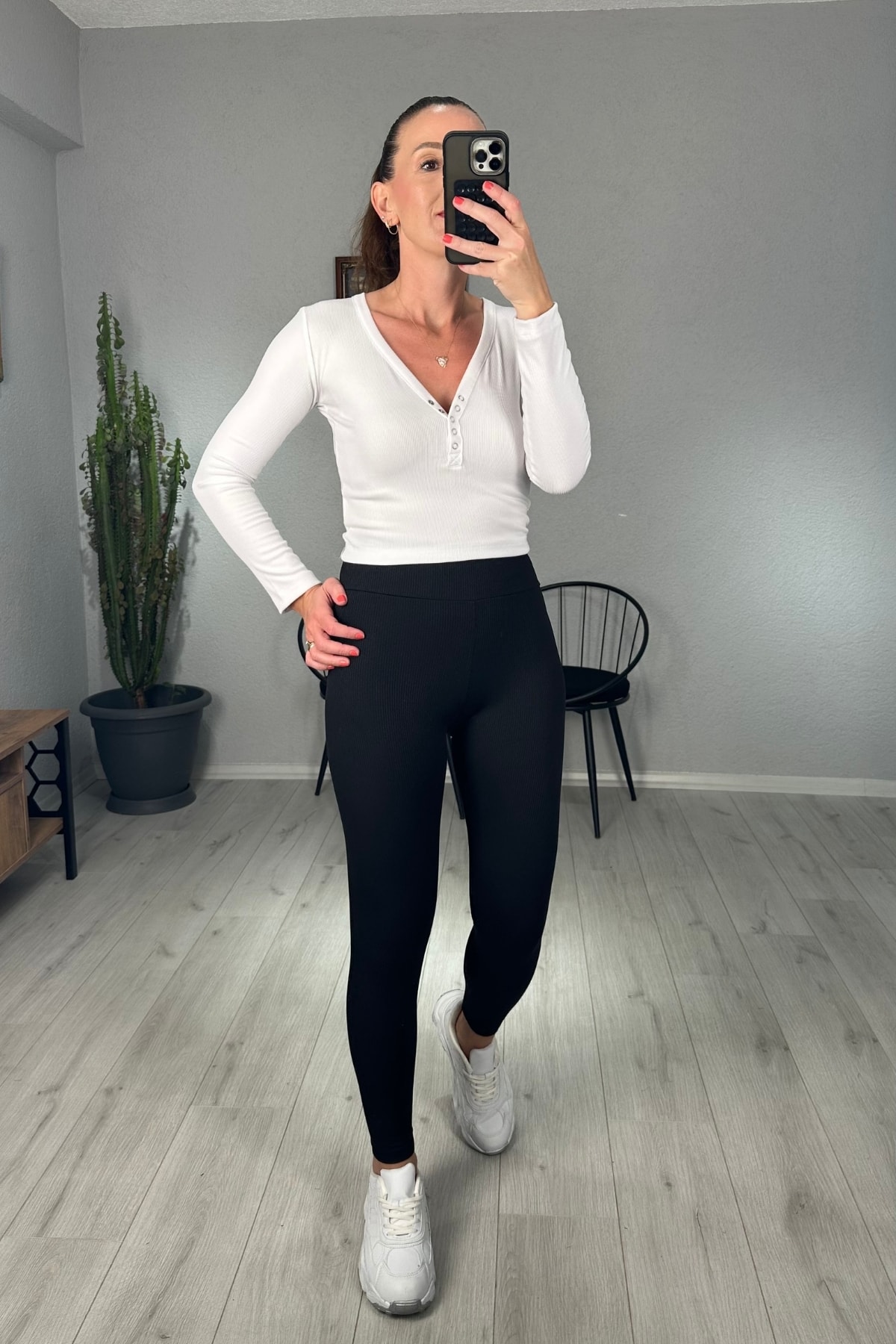 İçi Şardonlu Fitilli Tayt 