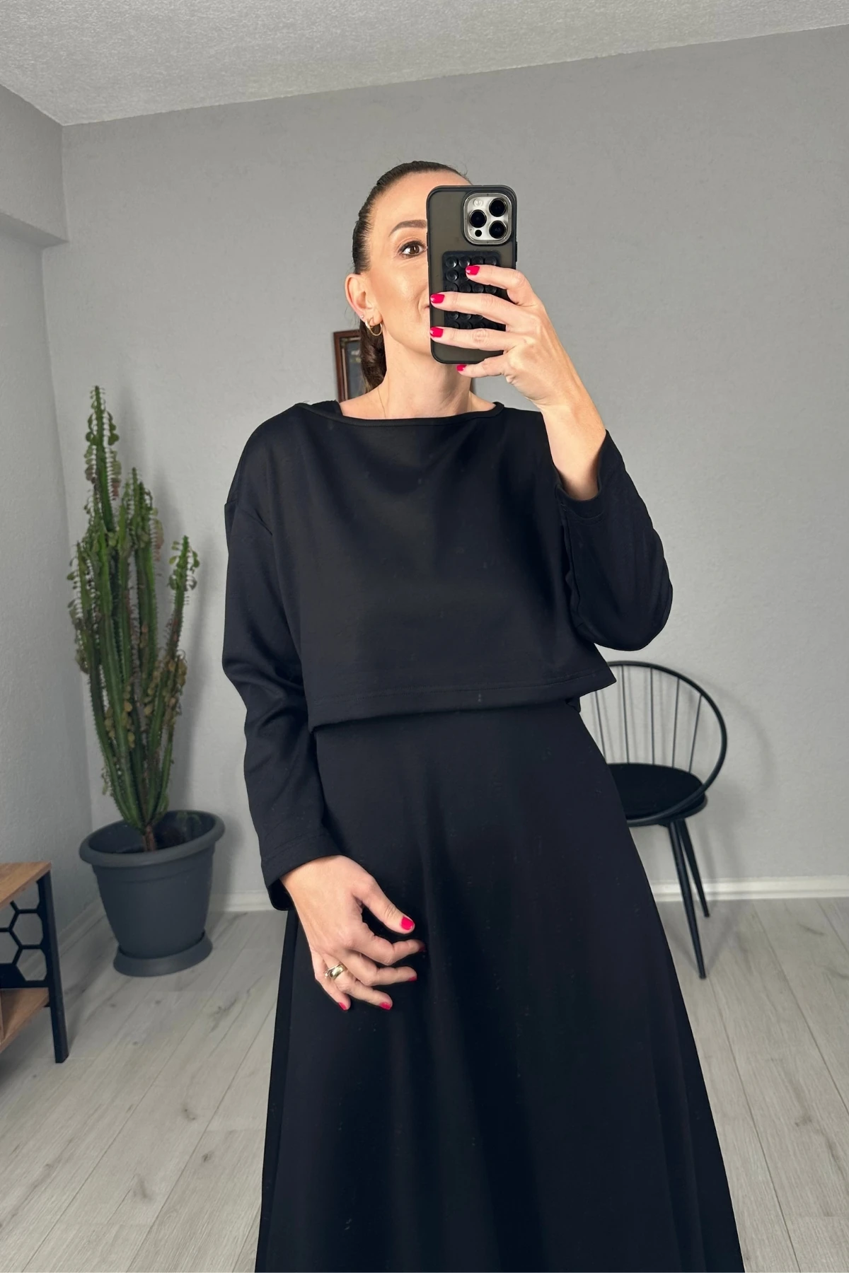 Askılı Elbise Crop Takım