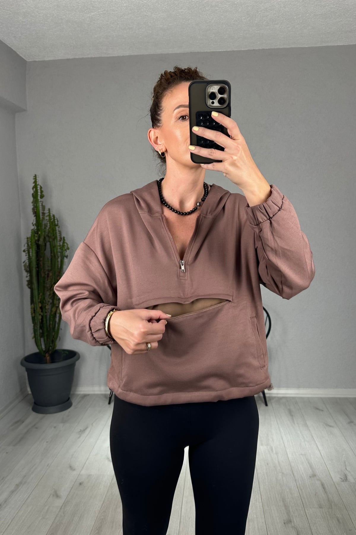 Modal Kanguru Cepli Sweatshirt
