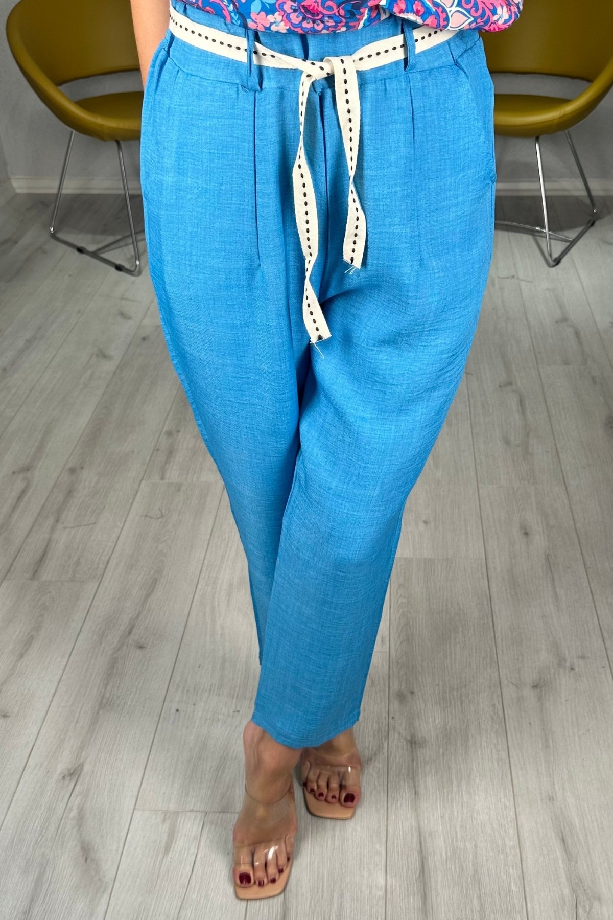 Havuç Model Keten Pantolon