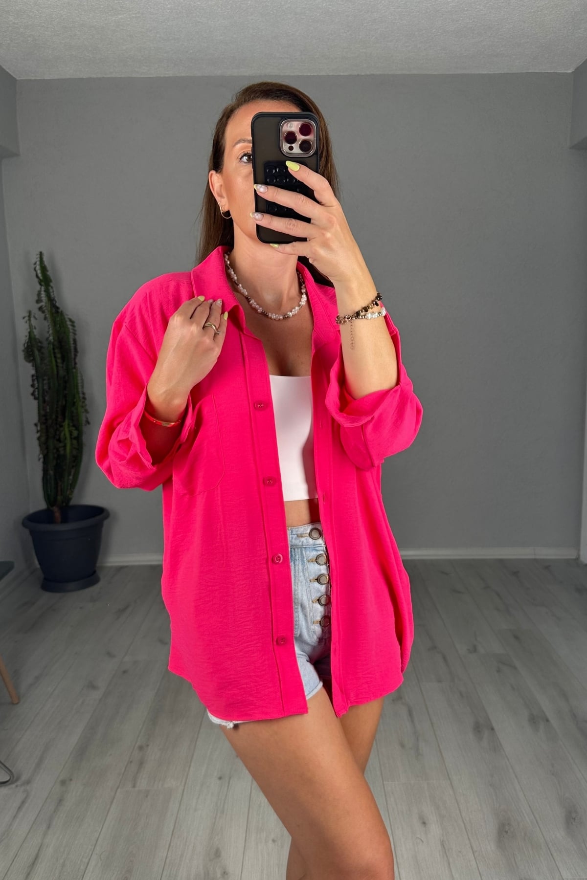 Ayrobin Oversize Cepli Gömlek