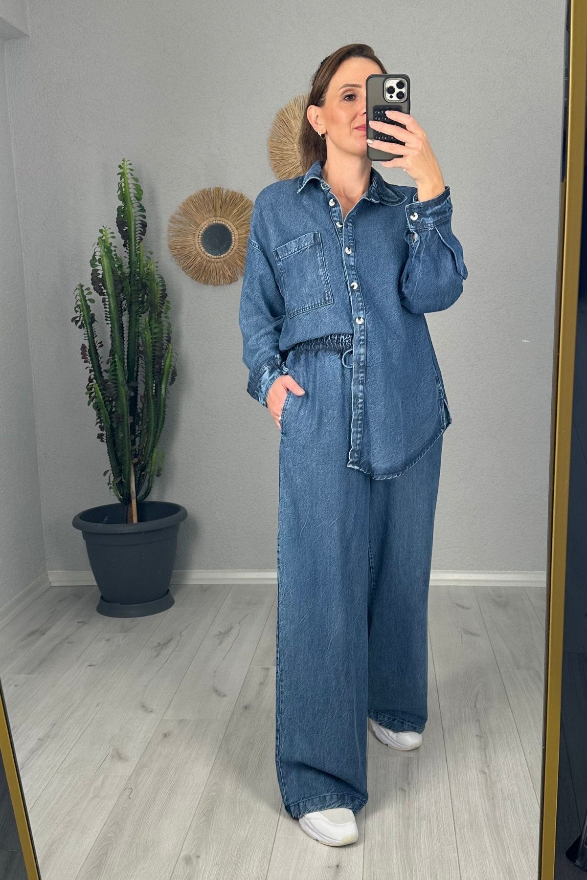 Gömlek ve Pantolon Denim İkili Takım 