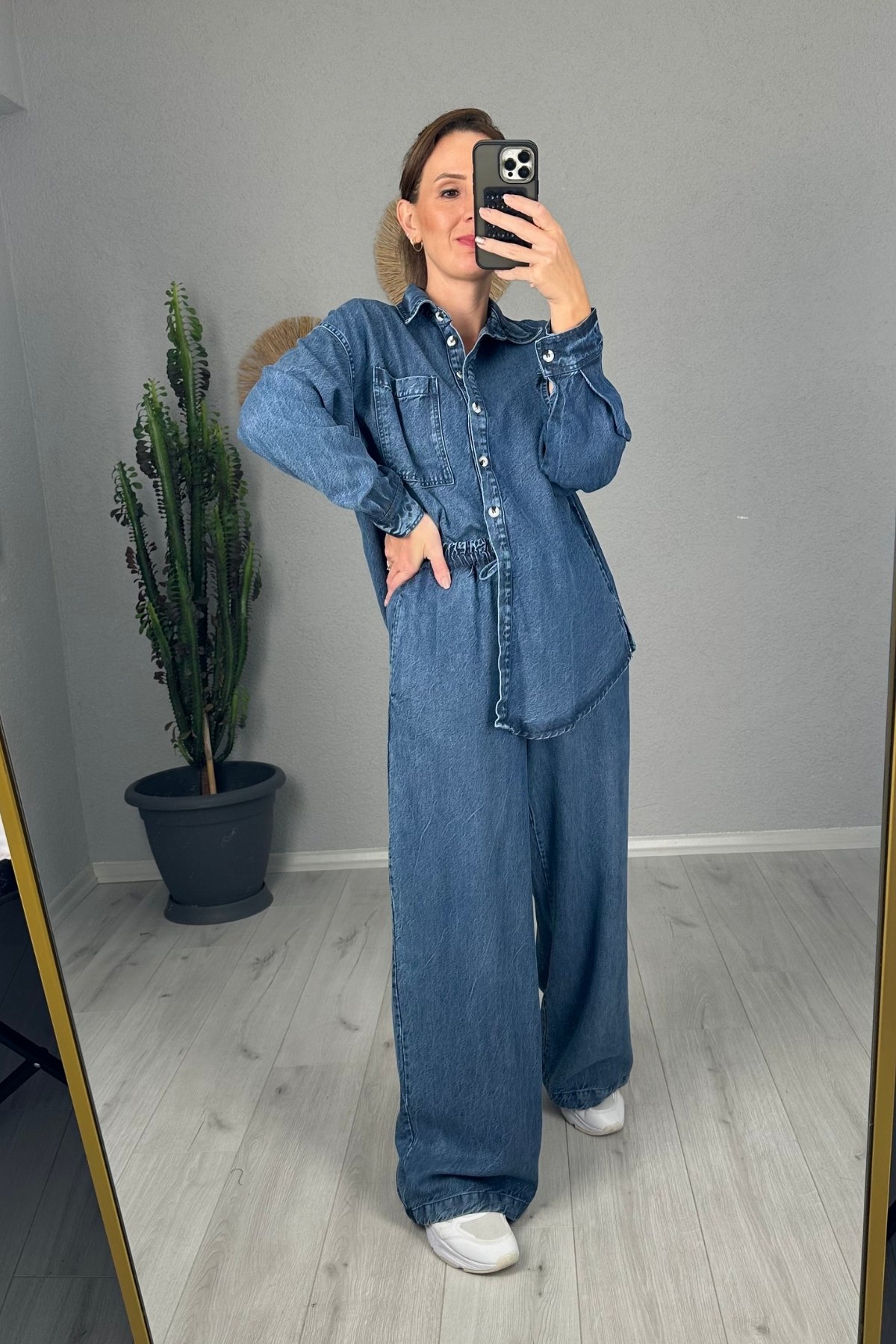 Gömlek ve Pantolon Denim İkili Takım 