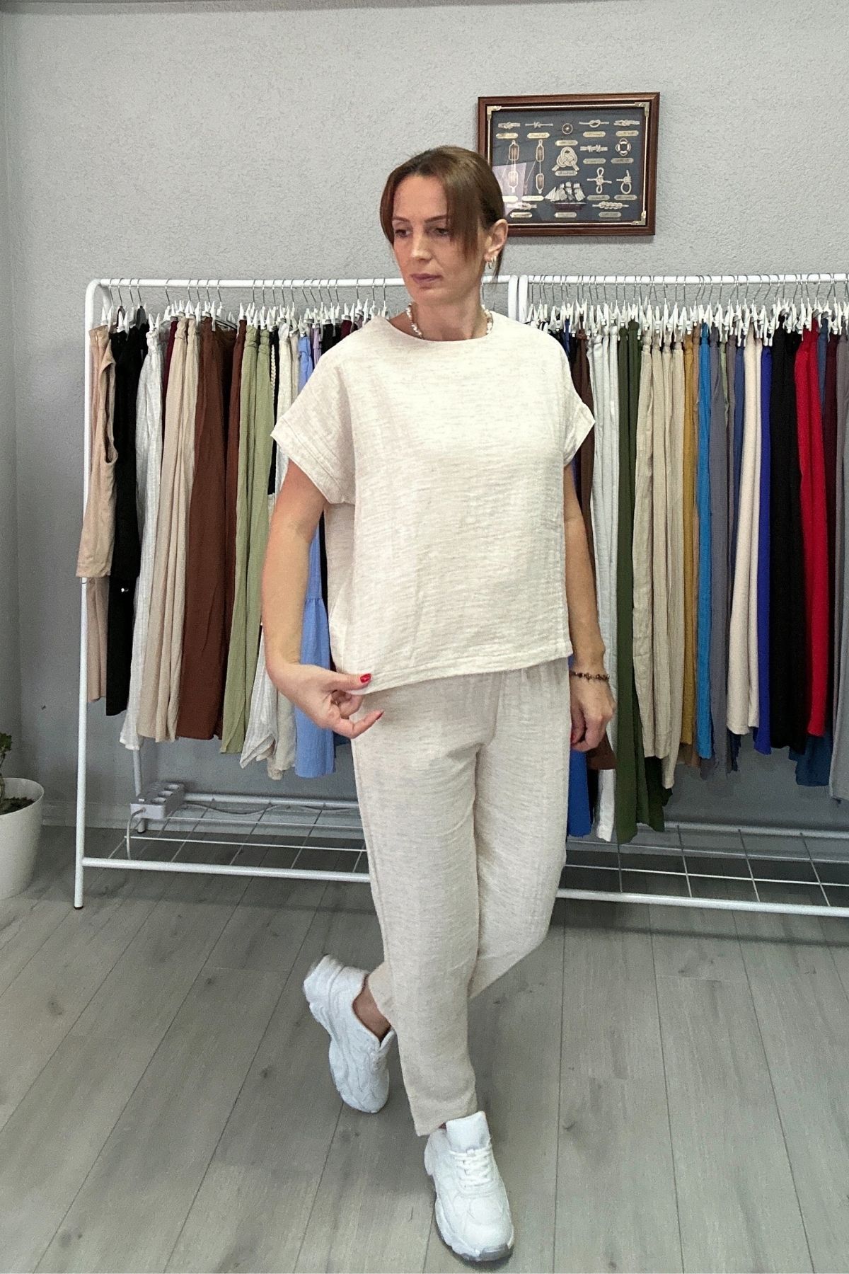 Müslin Pantolon Bluz Takım 