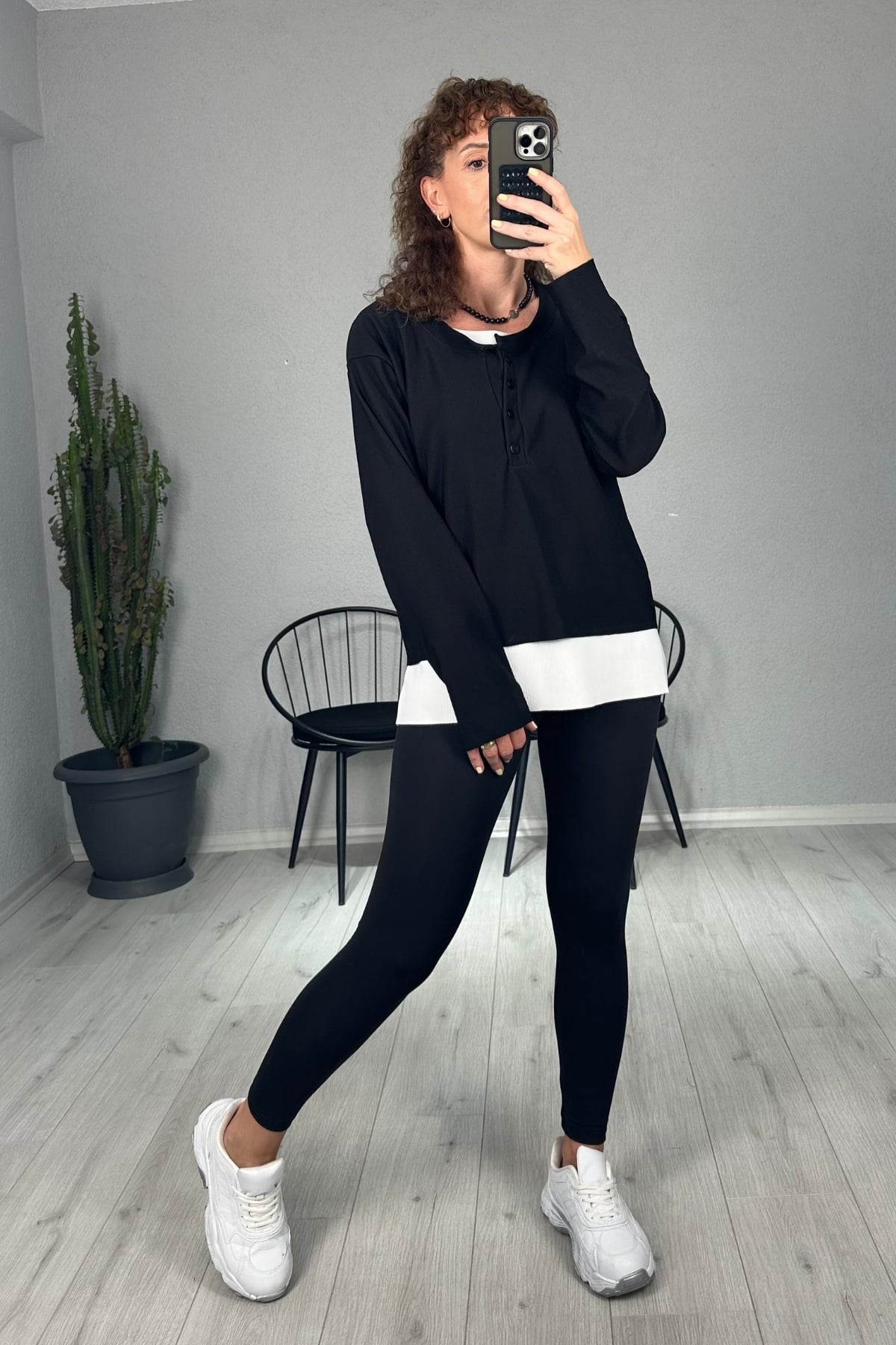 Oversize İçi Atletli 2'li Sweatshirt 