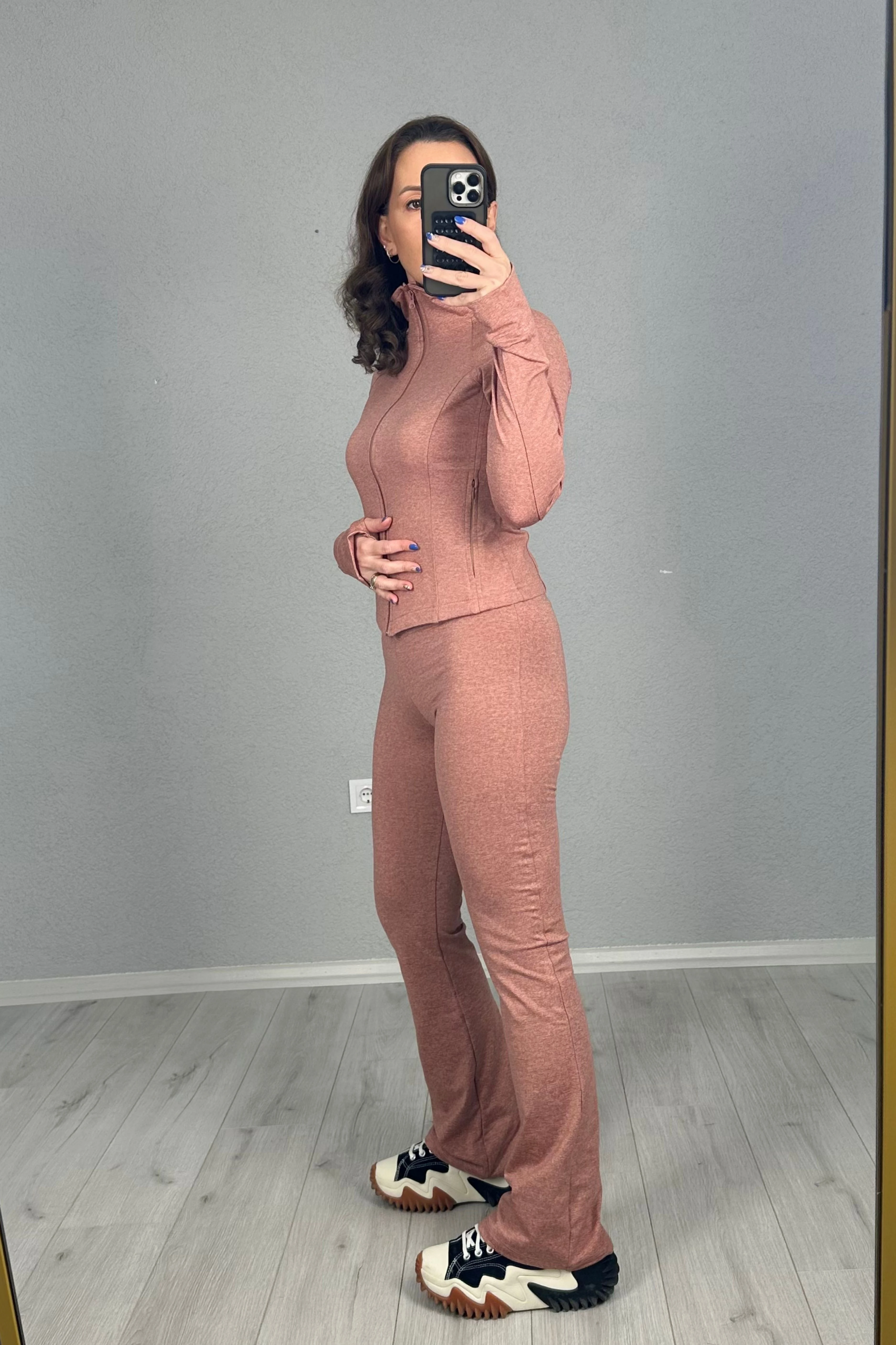 Rose Oysh İspanyol Tayt Ve Sweatshirt Takım 