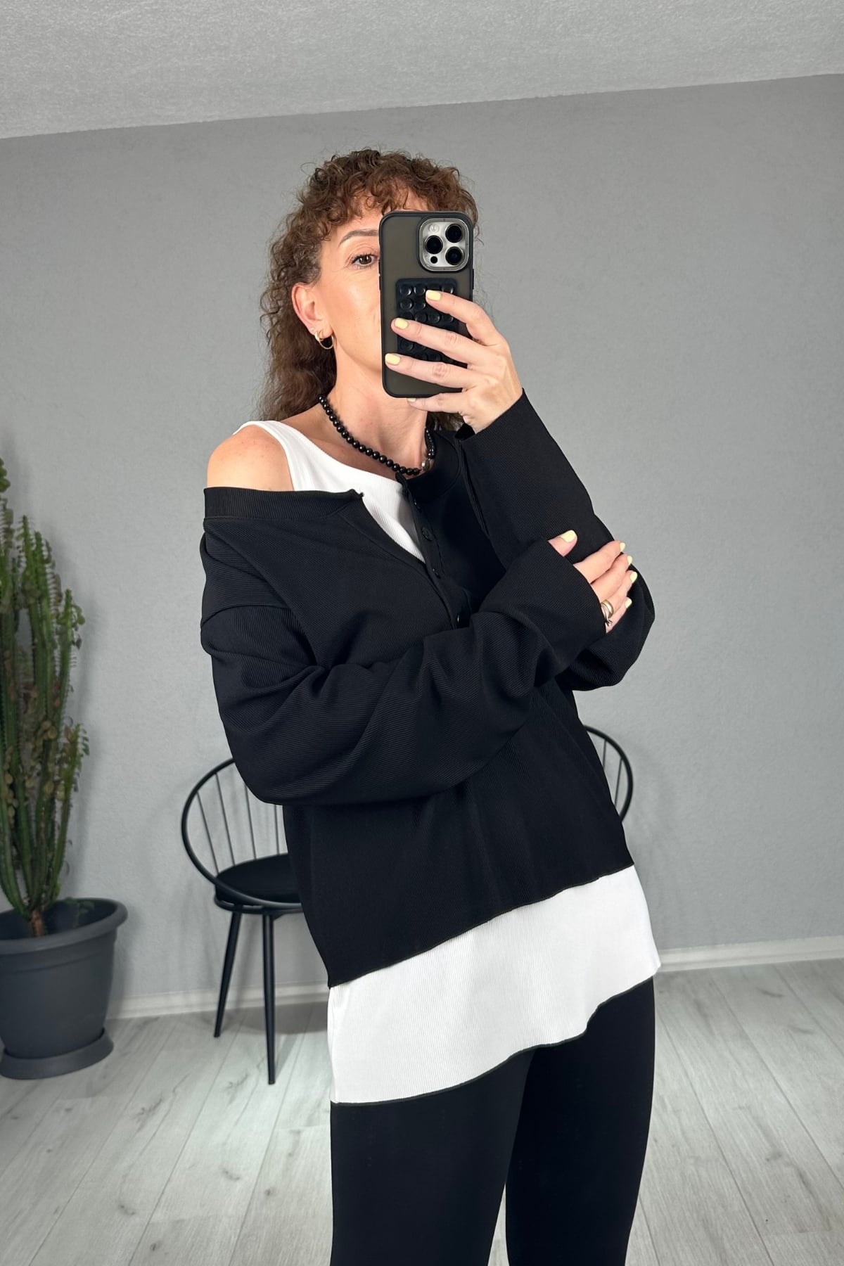 Oversize İçi Atletli 2'li Sweatshirt 