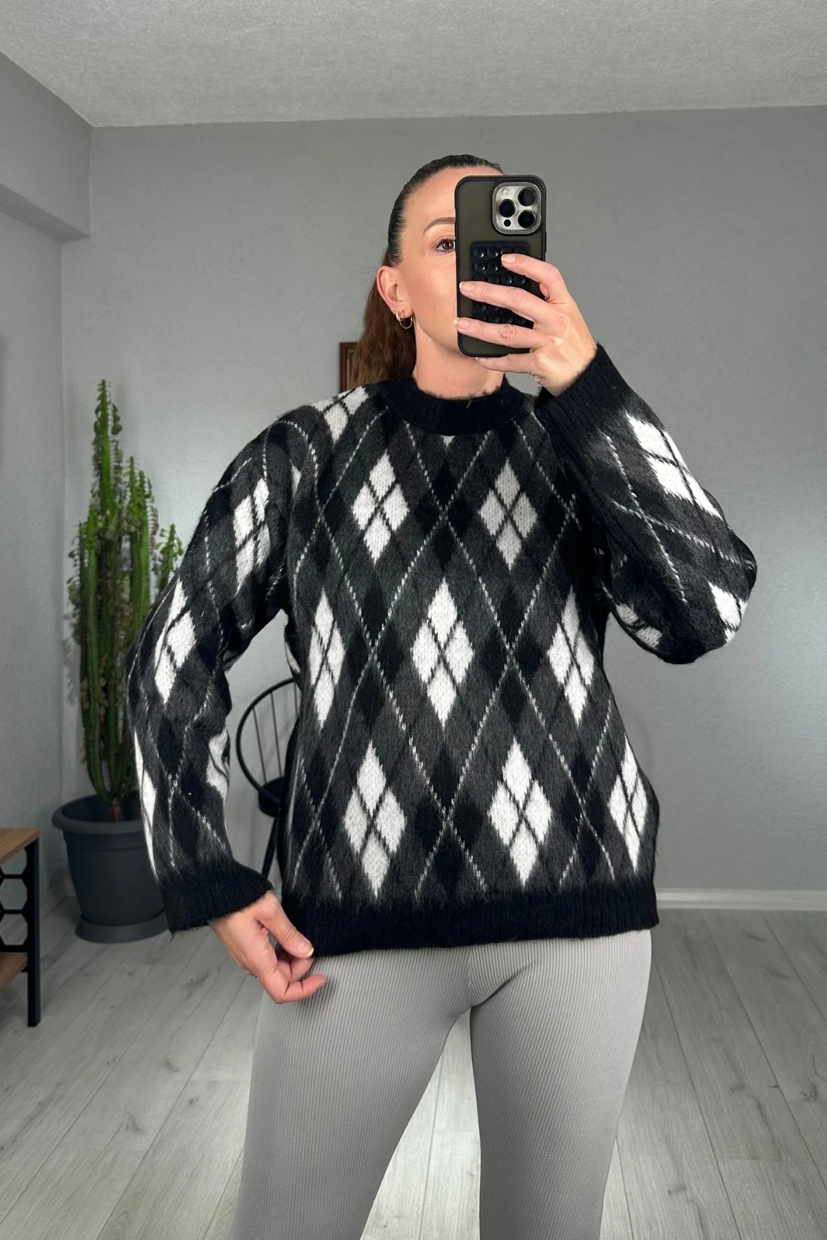 Baklava Desen Triko Kazak 