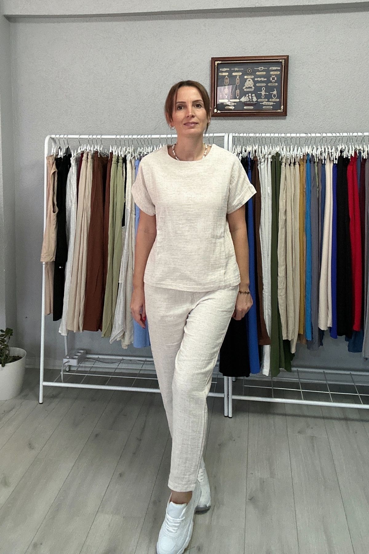Müslin Pantolon Bluz Takım 