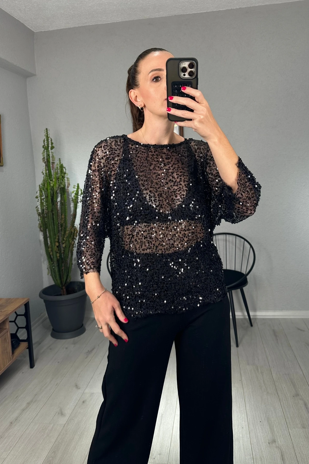 Pul Payet Transparan Ajur Bluz