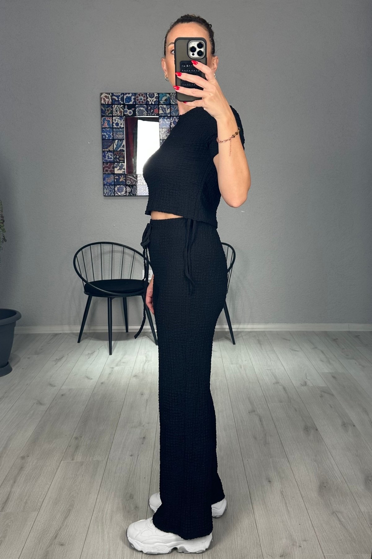 Bubble Crop Pantolon Takım