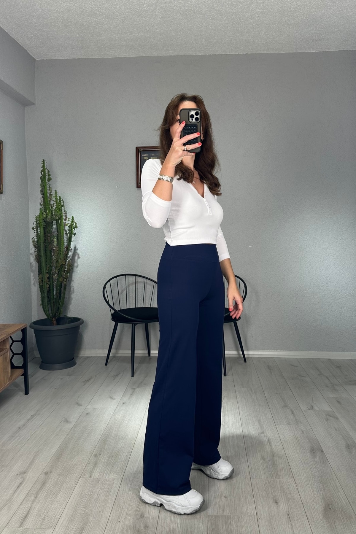 Oysh İçi Şardonlu Tayt Pantolon - lacivert