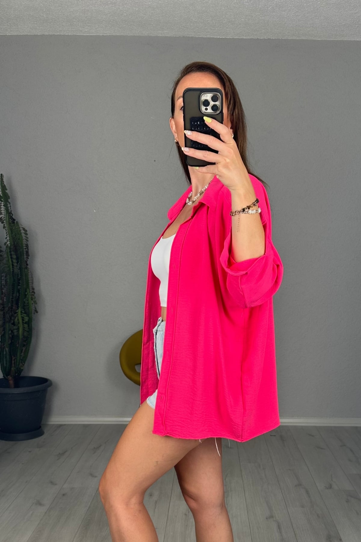 Ayrobin Oversize Cepli Gömlek