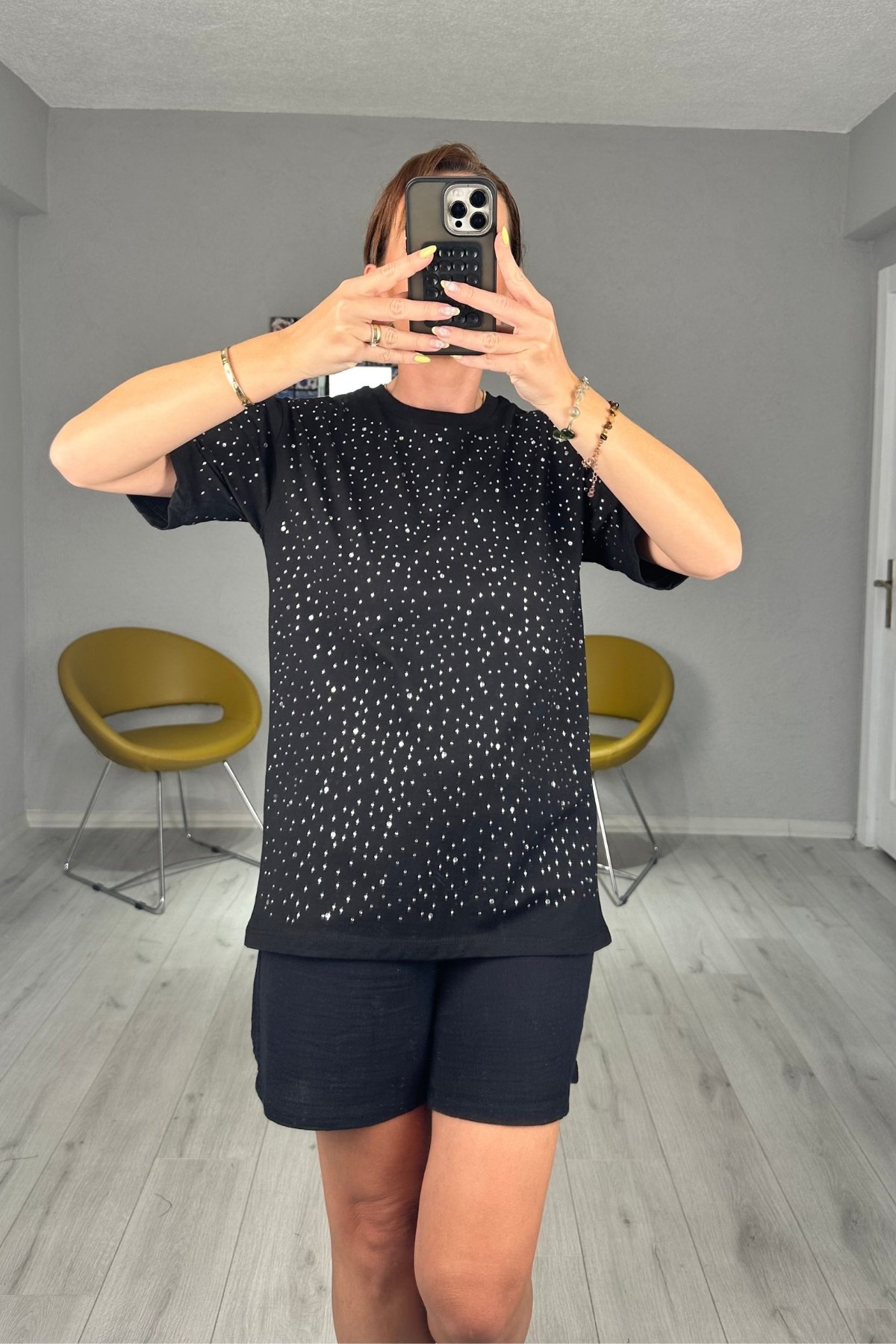 Taş İşlemeli Basic Tişört