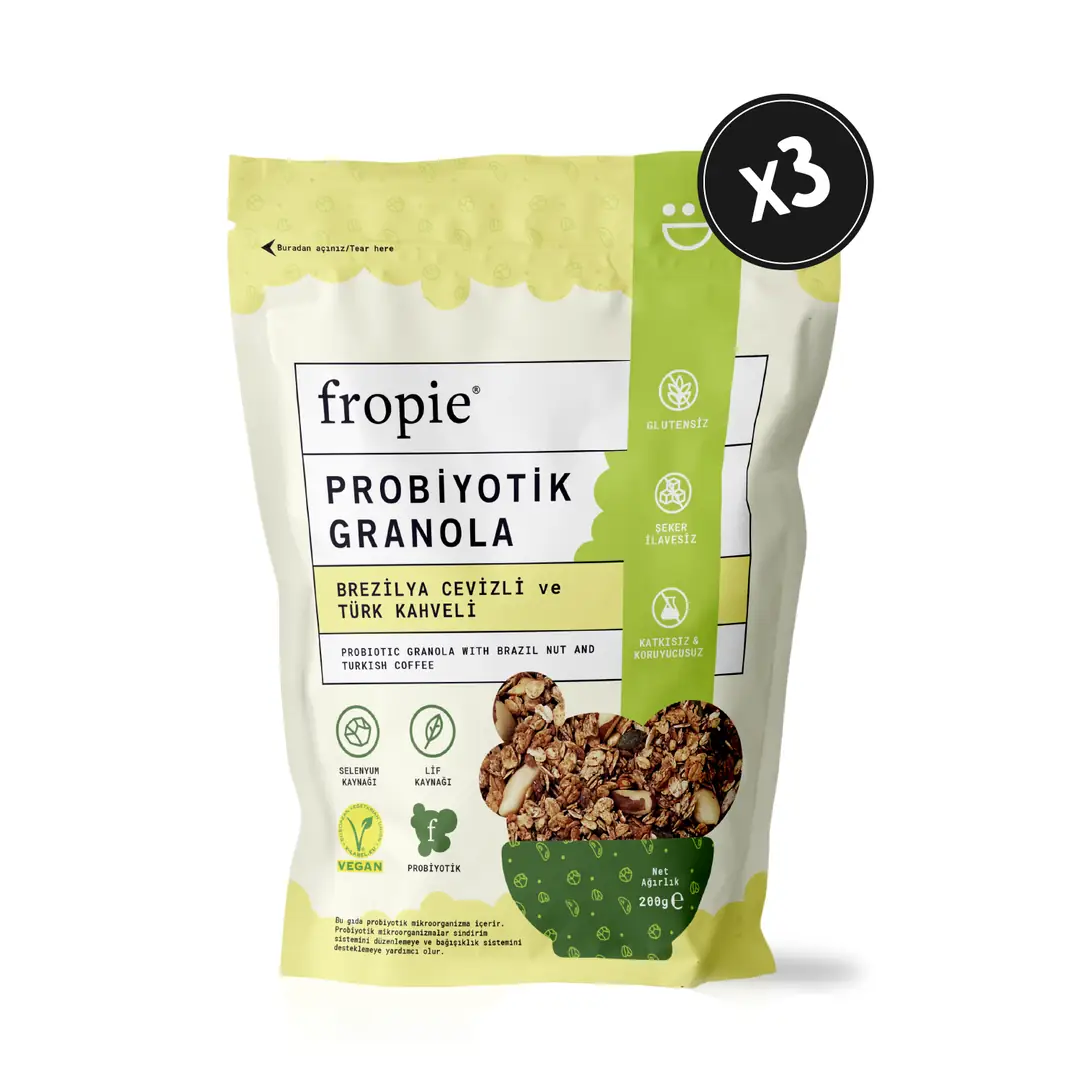 Brezilya Cevizi & Kahve 3'lü Probiyotik Granola 200 gr