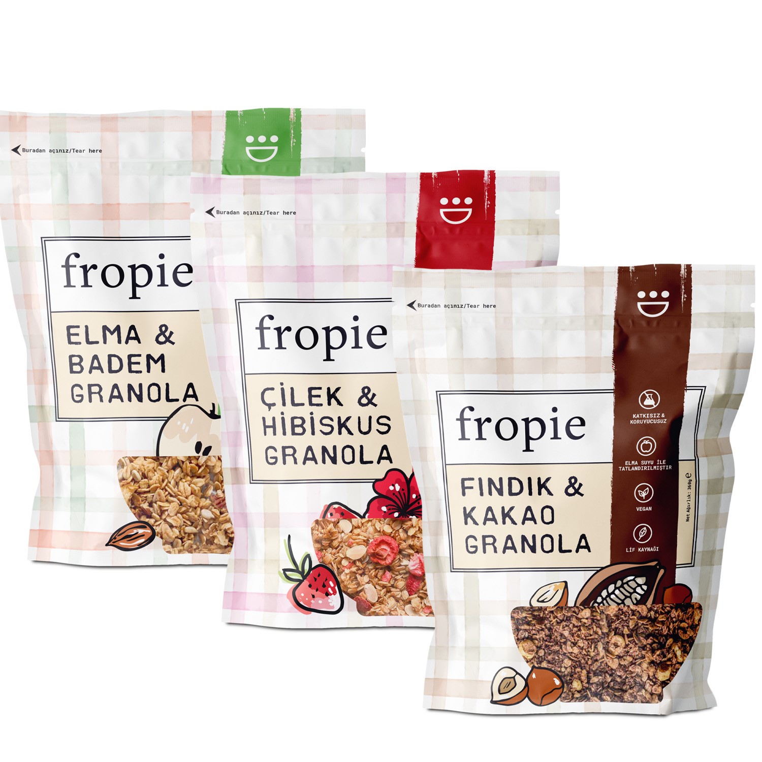 Fropie Premium 3'lü Granola Seti