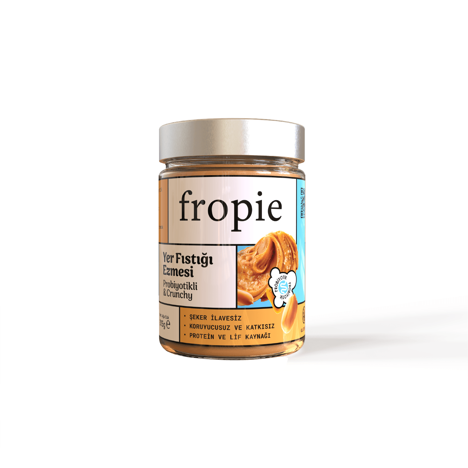 Toptan - Yer Fıstığı Ezmesi - Probiyotikli Crunchy 315 gr 12 Adet