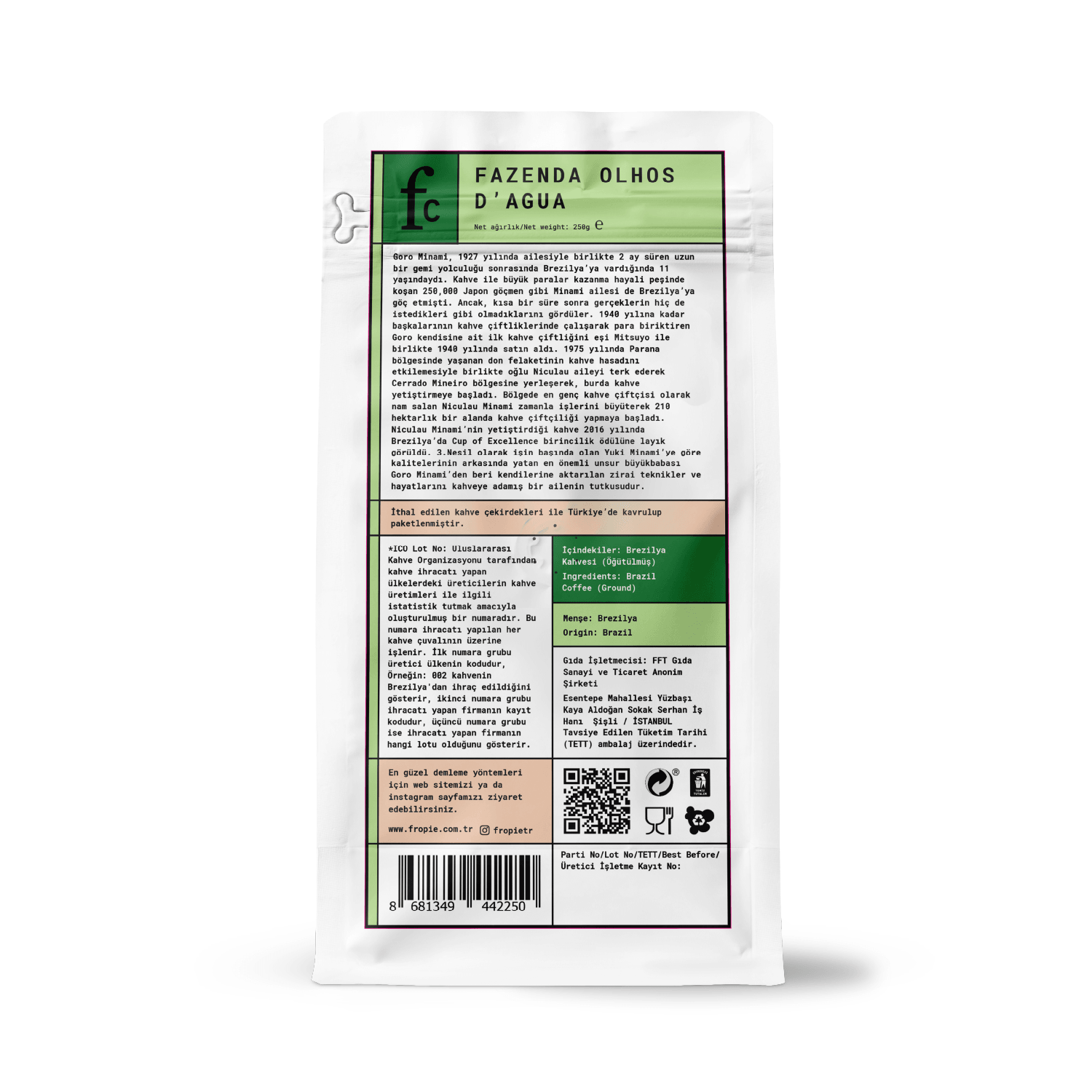 Toptan - Filtre Kahve 250gr - Brezilya