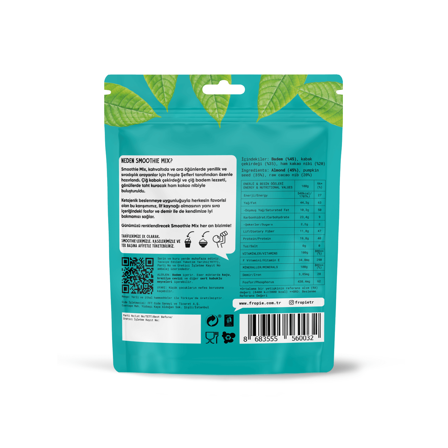 Karışık Kuruyemiş - Smoothie Mix 75 gr x 6 Adet