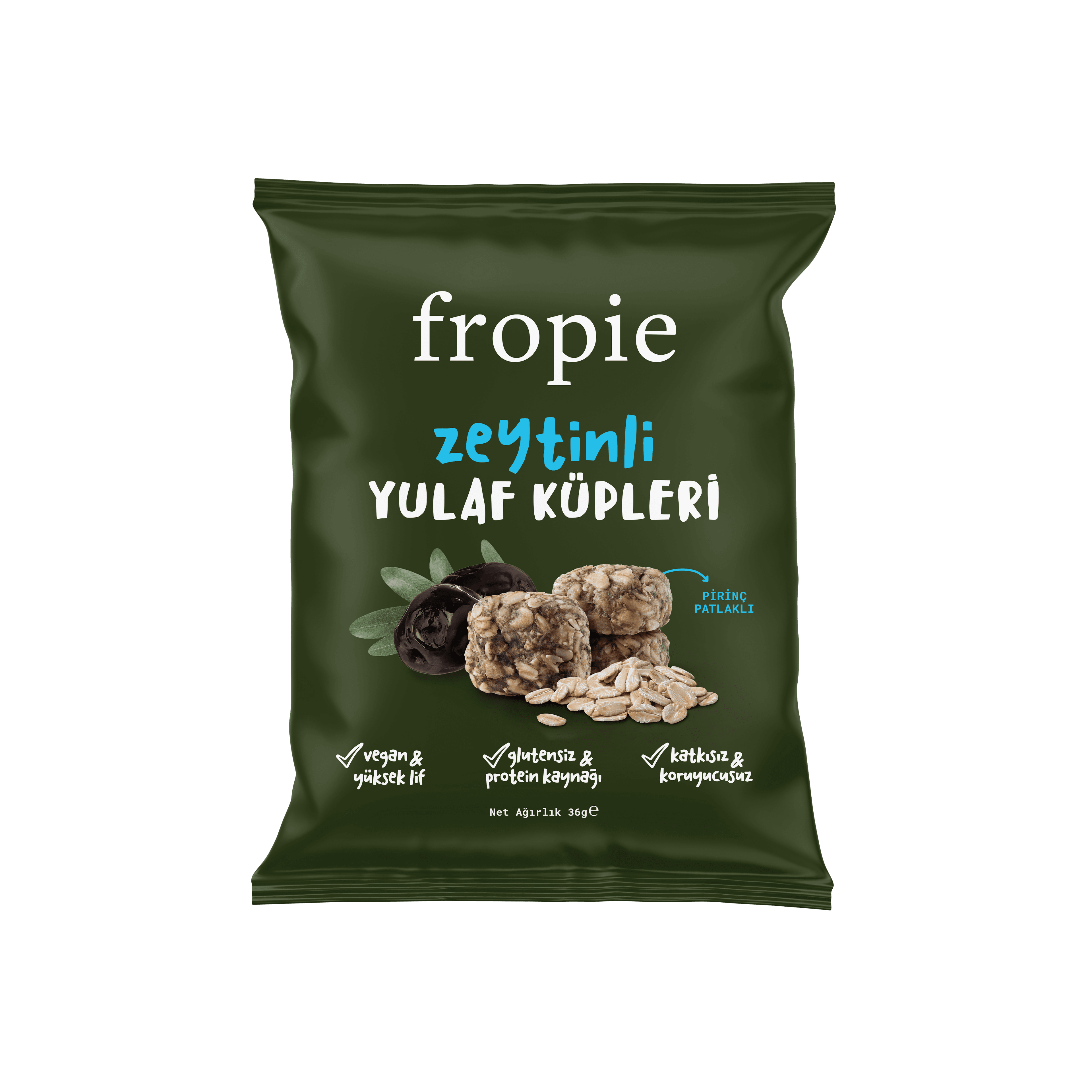 Fropie Glutensiz Yulaf Küpleri Zeytinli 36g