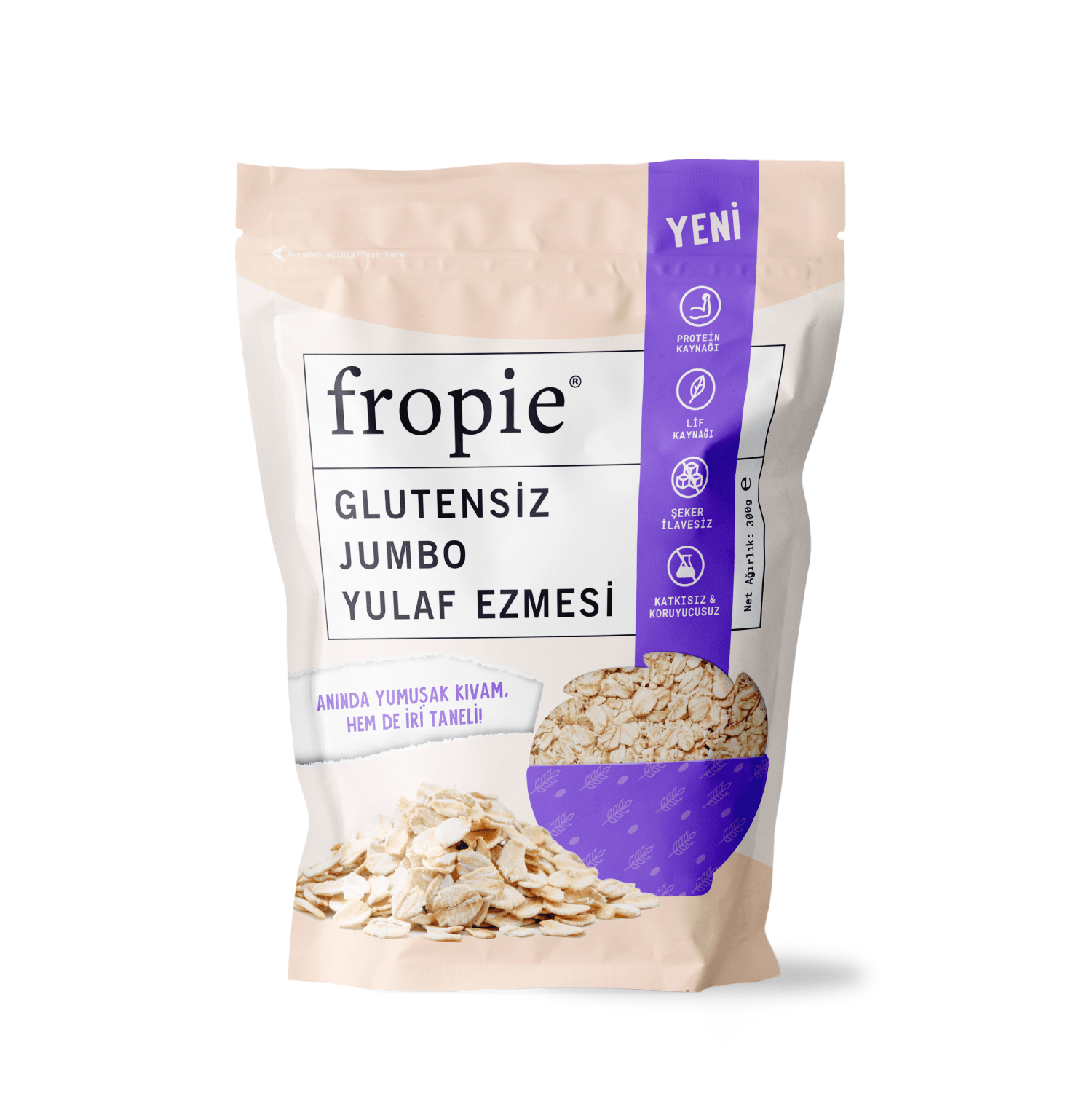 Toptan - Glutensiz Jumbo Yulaf Ezmesi 300 gr 12 Adet