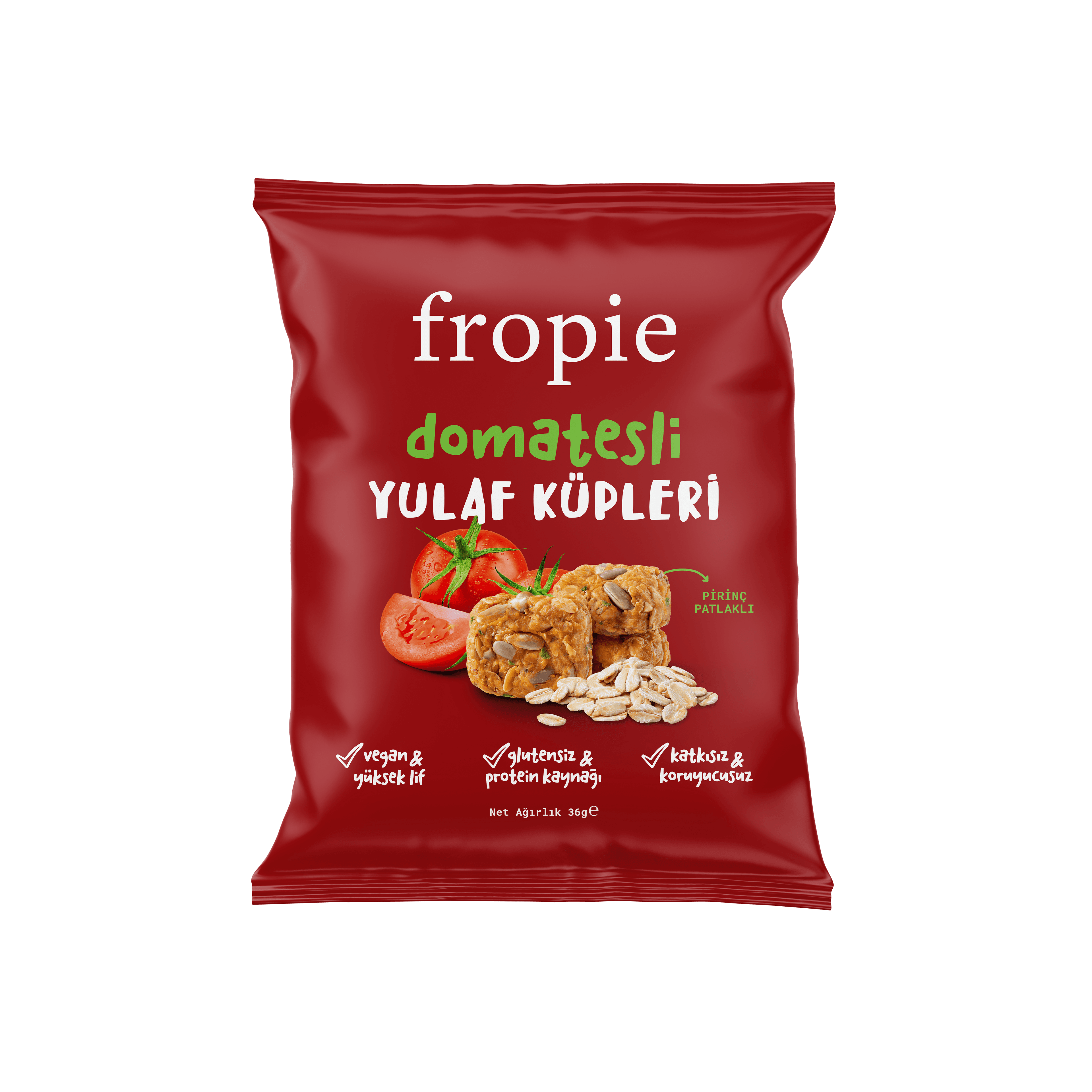 Fropie Glutensiz Yulaf Küpleri Domatesli 36g