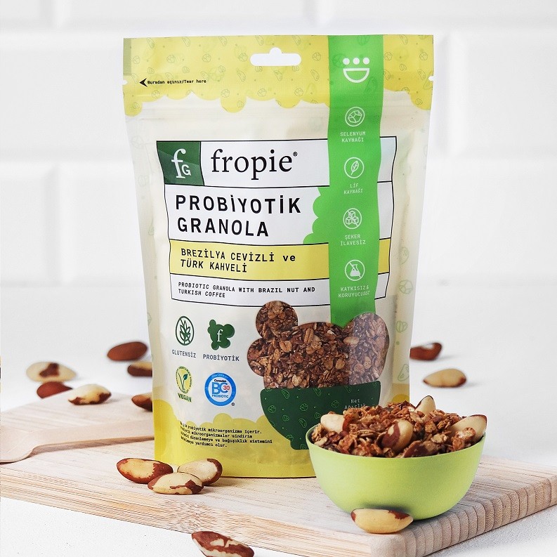 Toptan - Probiyotik Granola - Brezilya Cevizi & Kahve 200 gr 12 Adet