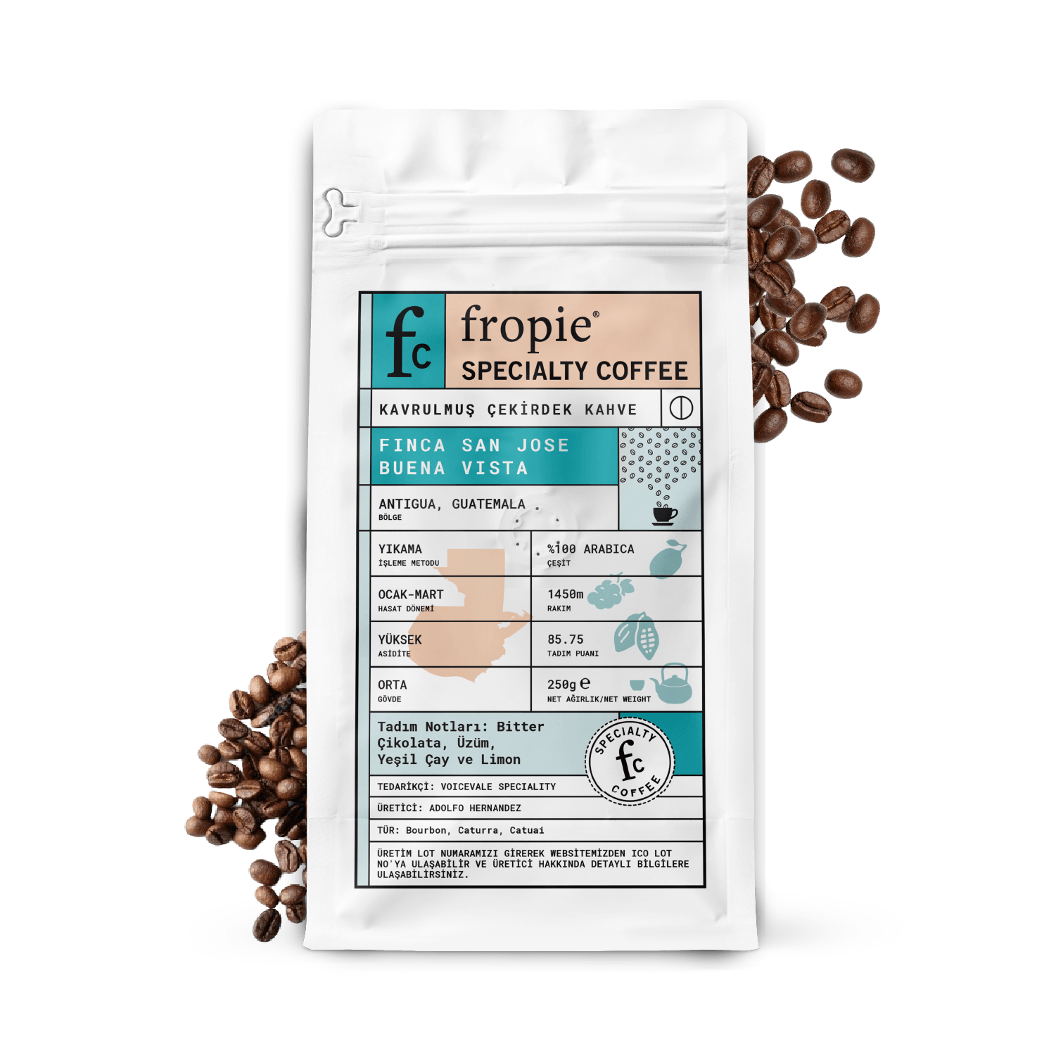 Toptan - Çekirdek Kahve 250gr - Guatemala