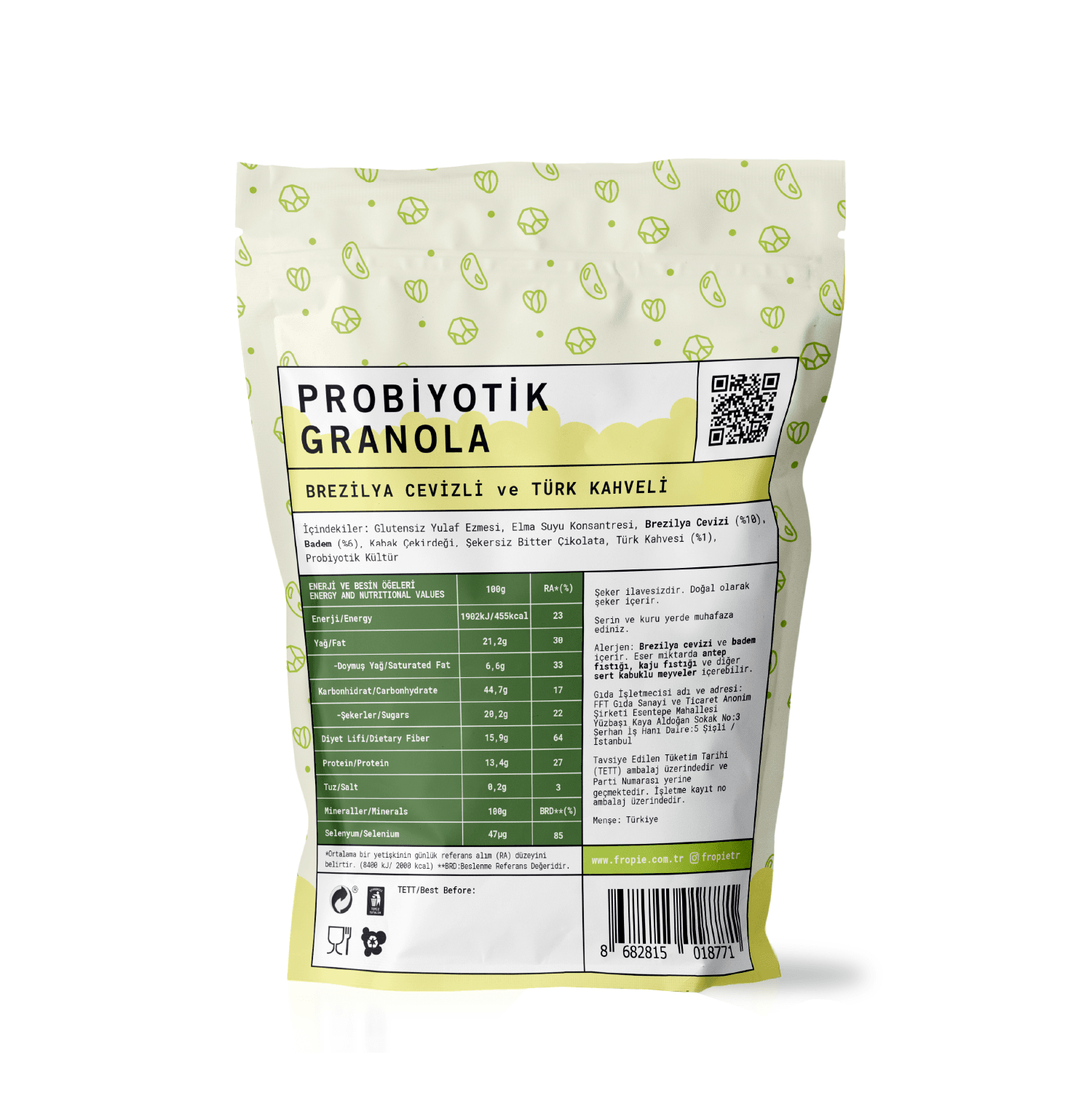 Toptan - Probiyotik Granola - Brezilya Cevizi & Kahve 200 gr 12 Adet