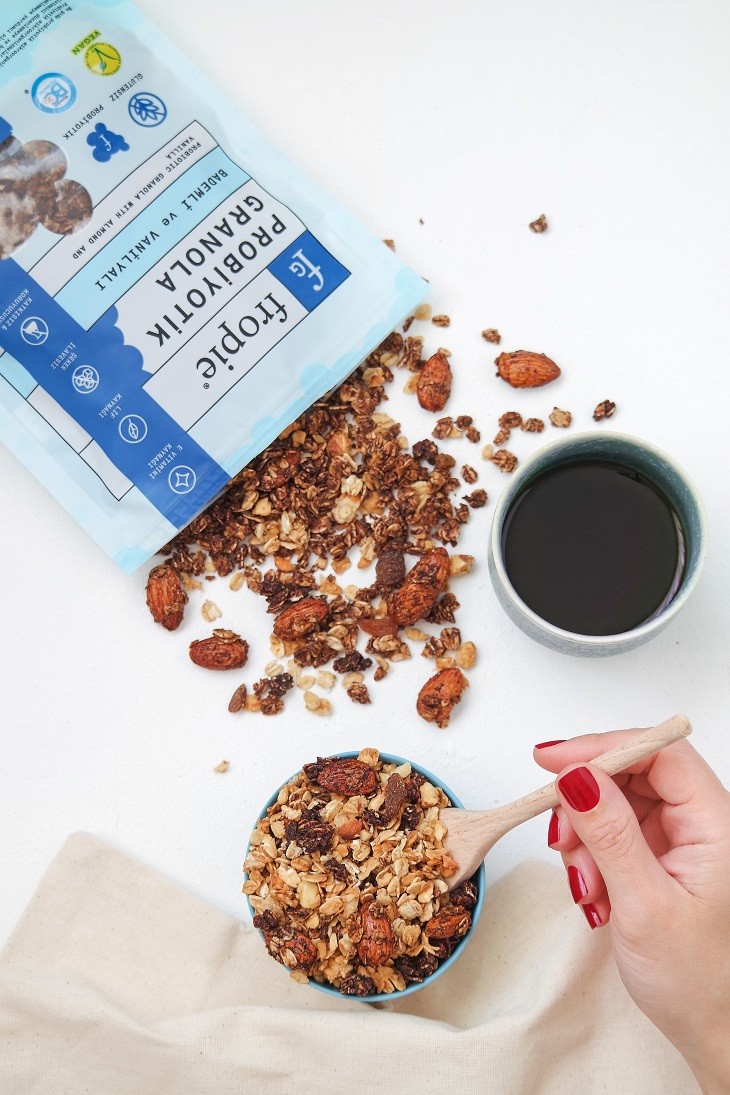 Toptan - Probiyotik Granola - Badem & Vanilya 200 gr 12 Adet