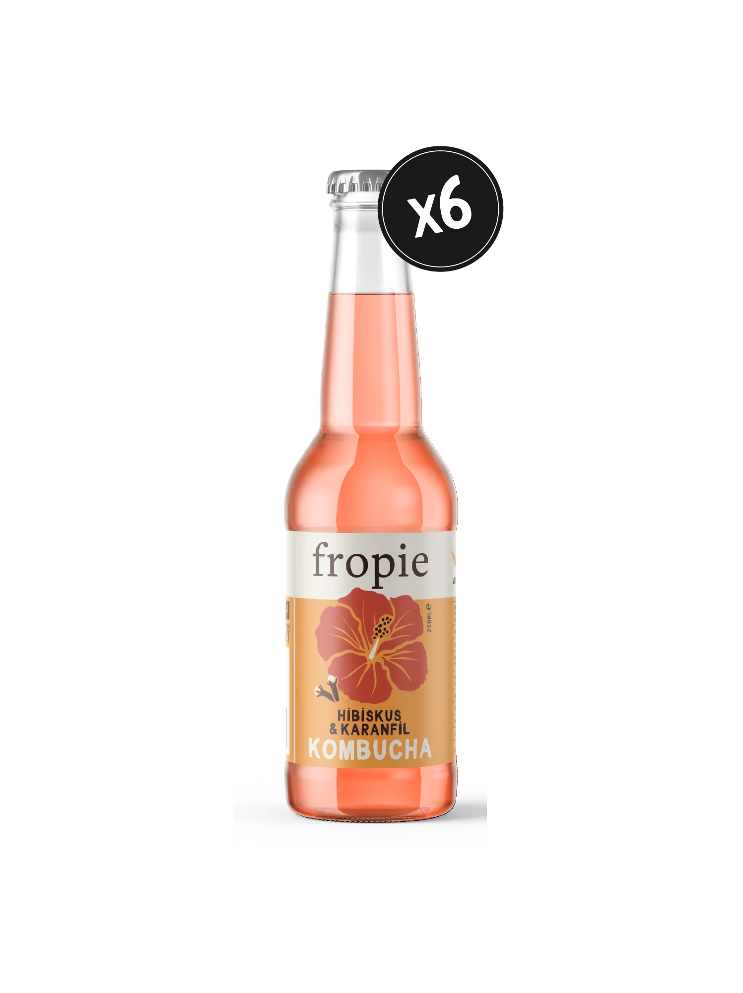 Kombucha - Hibiskus & Karanfilli - 250 ml - 6 adet