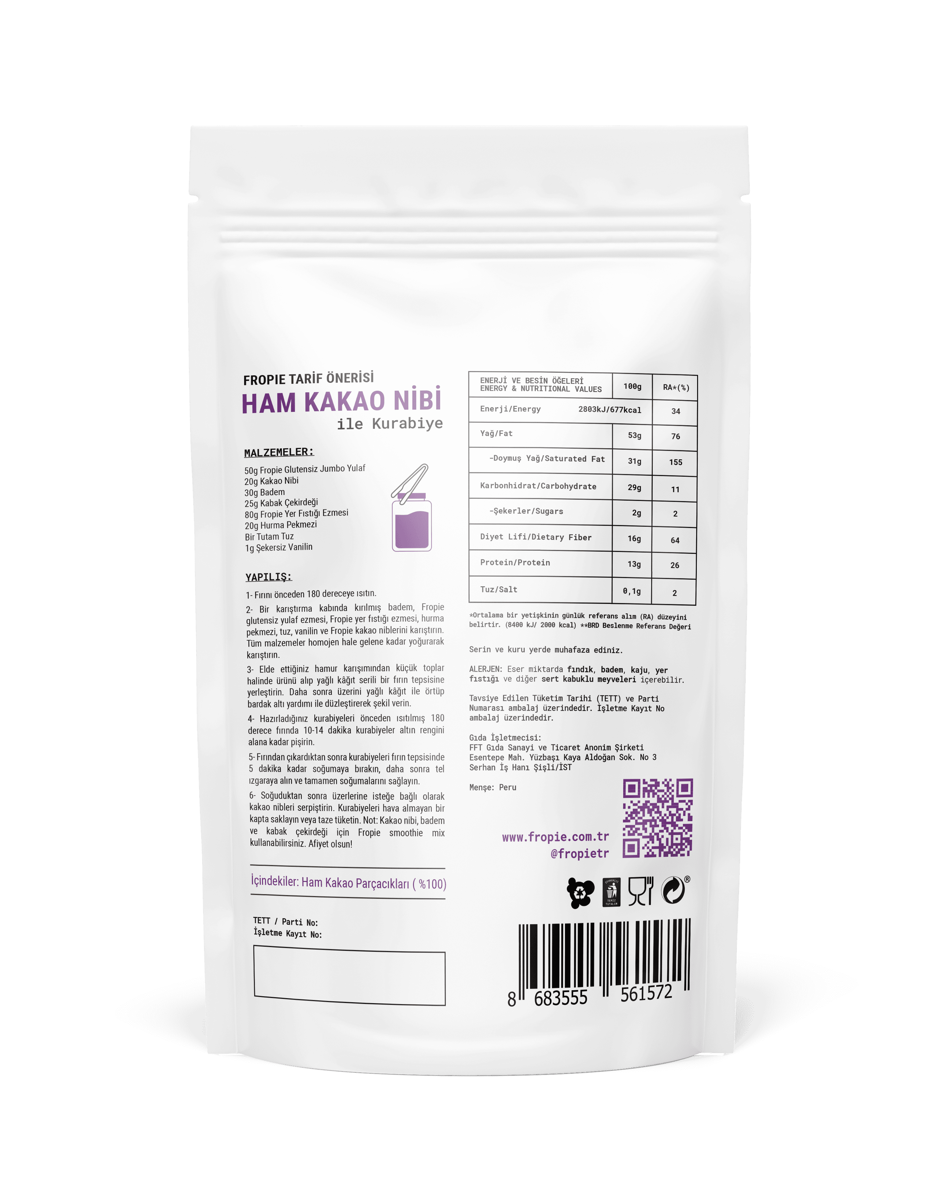Toptan - Fropie Chef Ham Kakao Nibi 100g