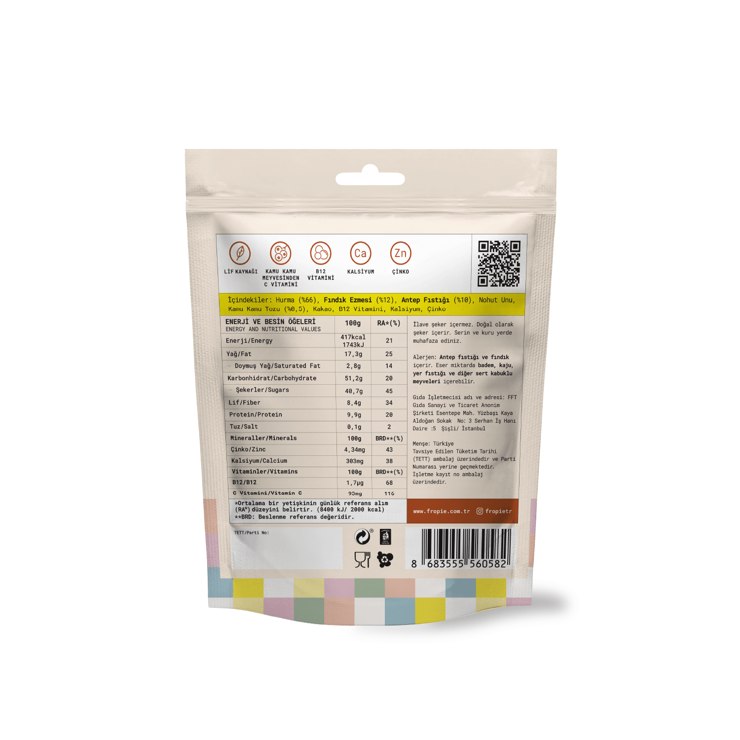 Toptan - Mini Kids Vitamin Topları - Antep Fıstığı Kaplı & Fındık Ezmeli 12 Adet
