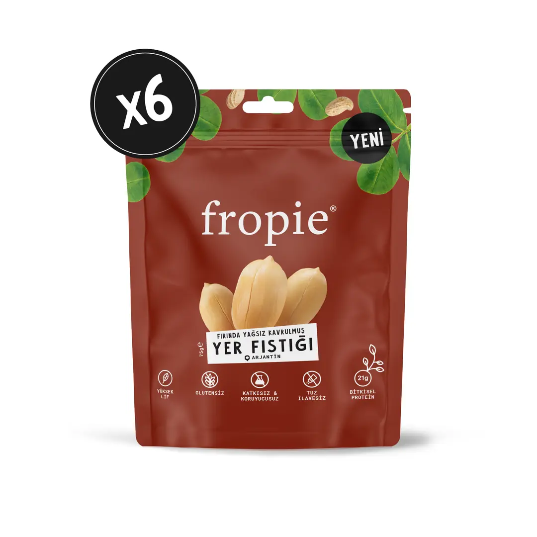 Yer Fıstığı Fırında Yağsız Kavrulmuş 75 gr x 6 Adet