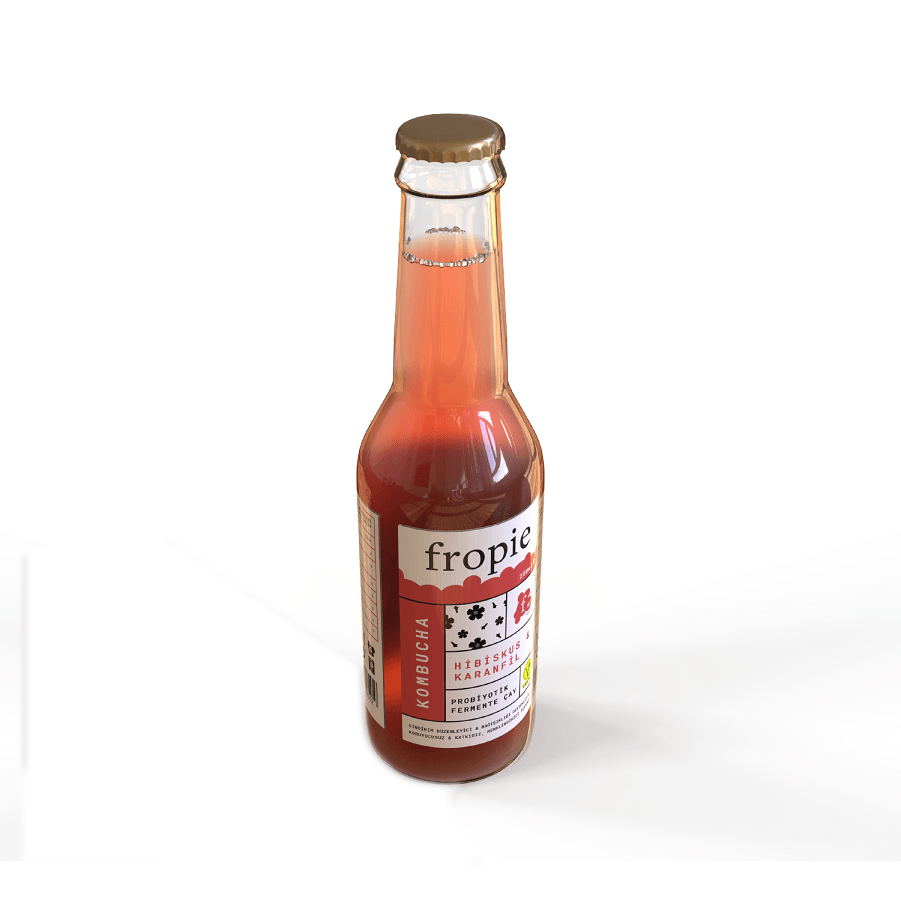 Toptan - Probiyotik Kombucha Hibiskus & Karanfilli 250 ml 12 Adet