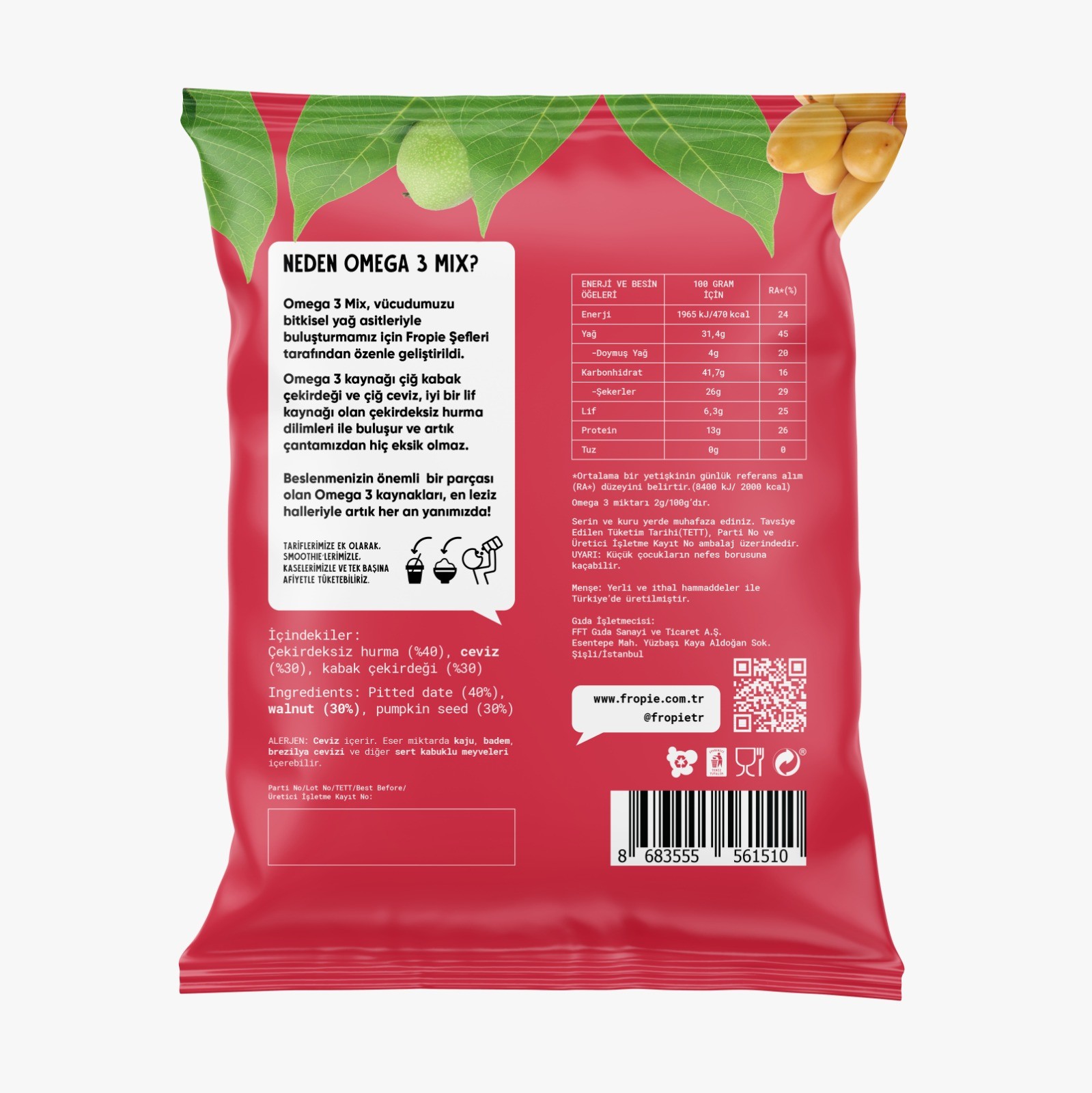 Fropie Karışık Kuruyemiş - Omega 3 Mix 40 gr
