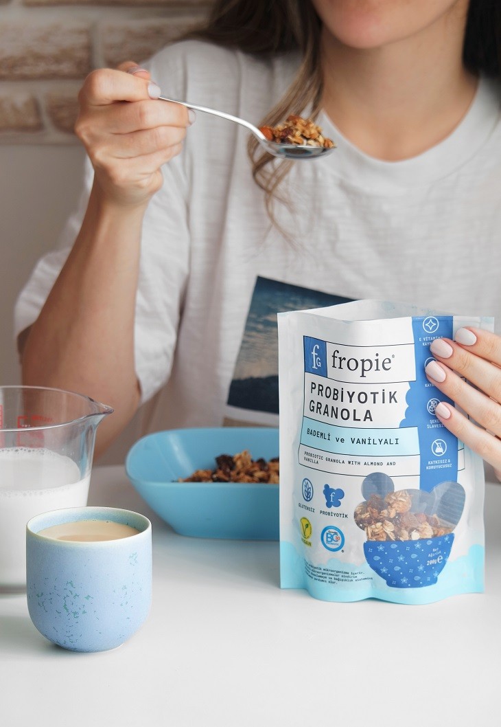 Toptan - Probiyotik Granola - Badem & Vanilya 200 gr 12 Adet