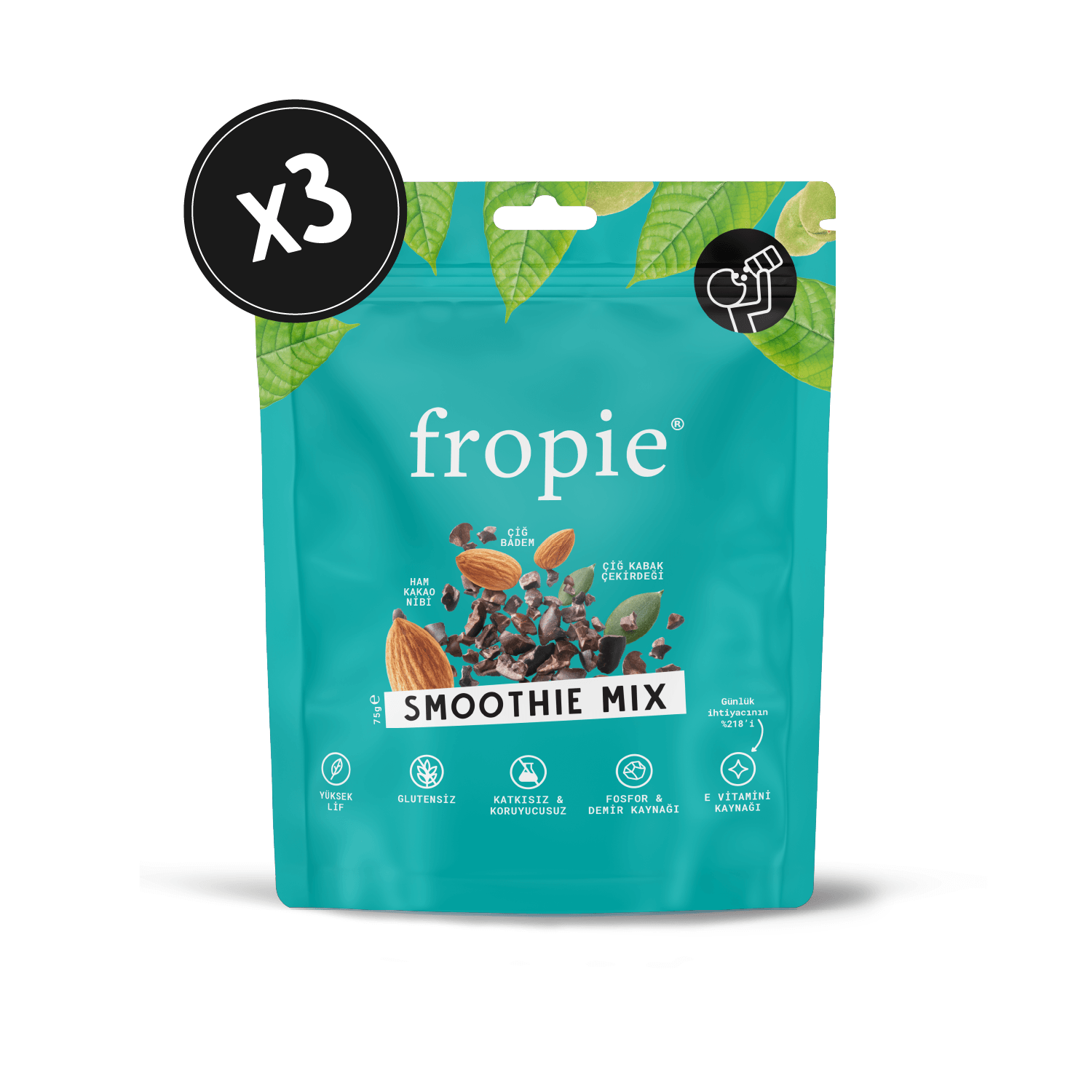 Karışık Kuruyemiş - Smoothie Mix 75 gr x 3 Adet