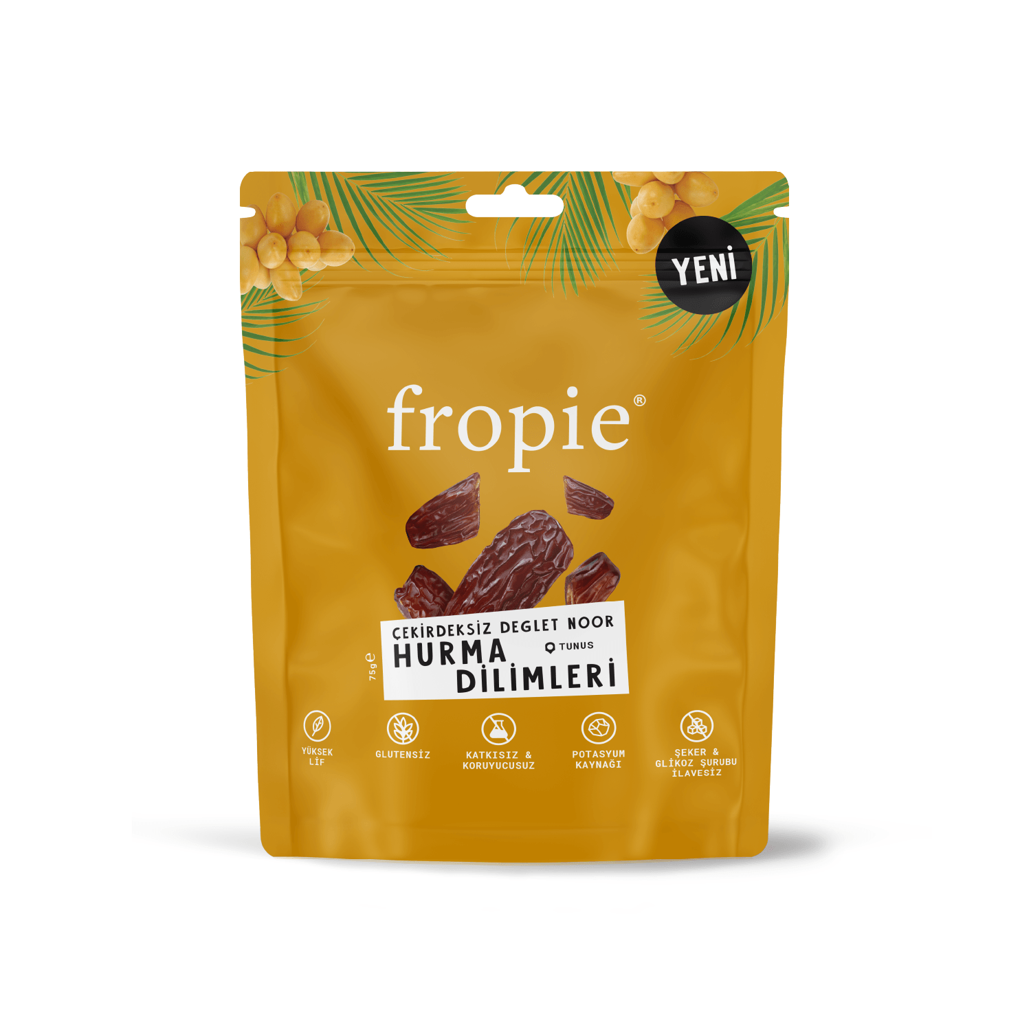 Toptan - Çekirdeksiz Hurma Dilimleri - Deglet Noor 75 gr 12 Adet