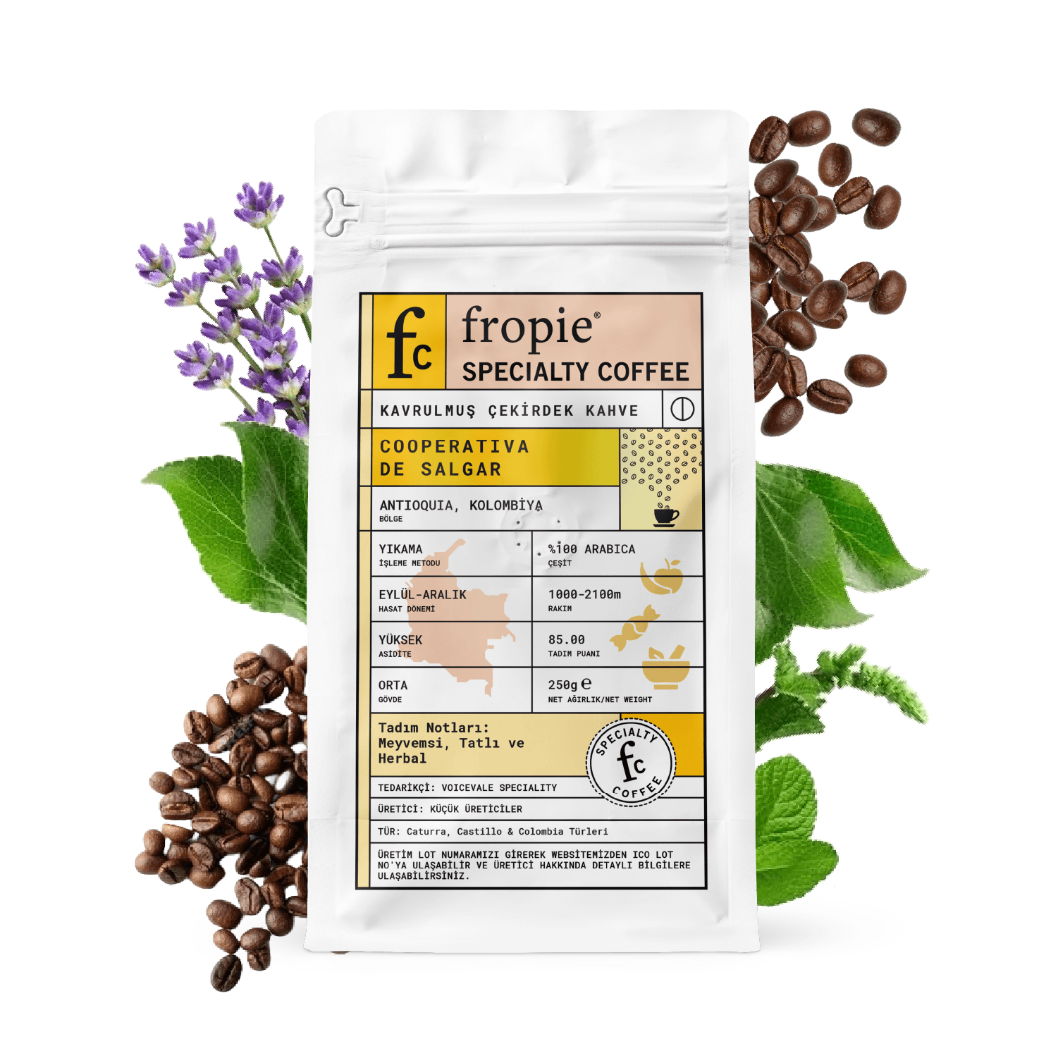 Toptan - Çekirdek Kahve 250gr - Kolombiya
